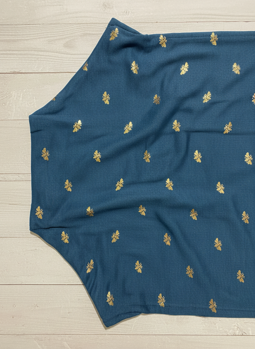 Lightweight Glitter Foil Bee Snood Infinity Scarf Comes with a gift bag