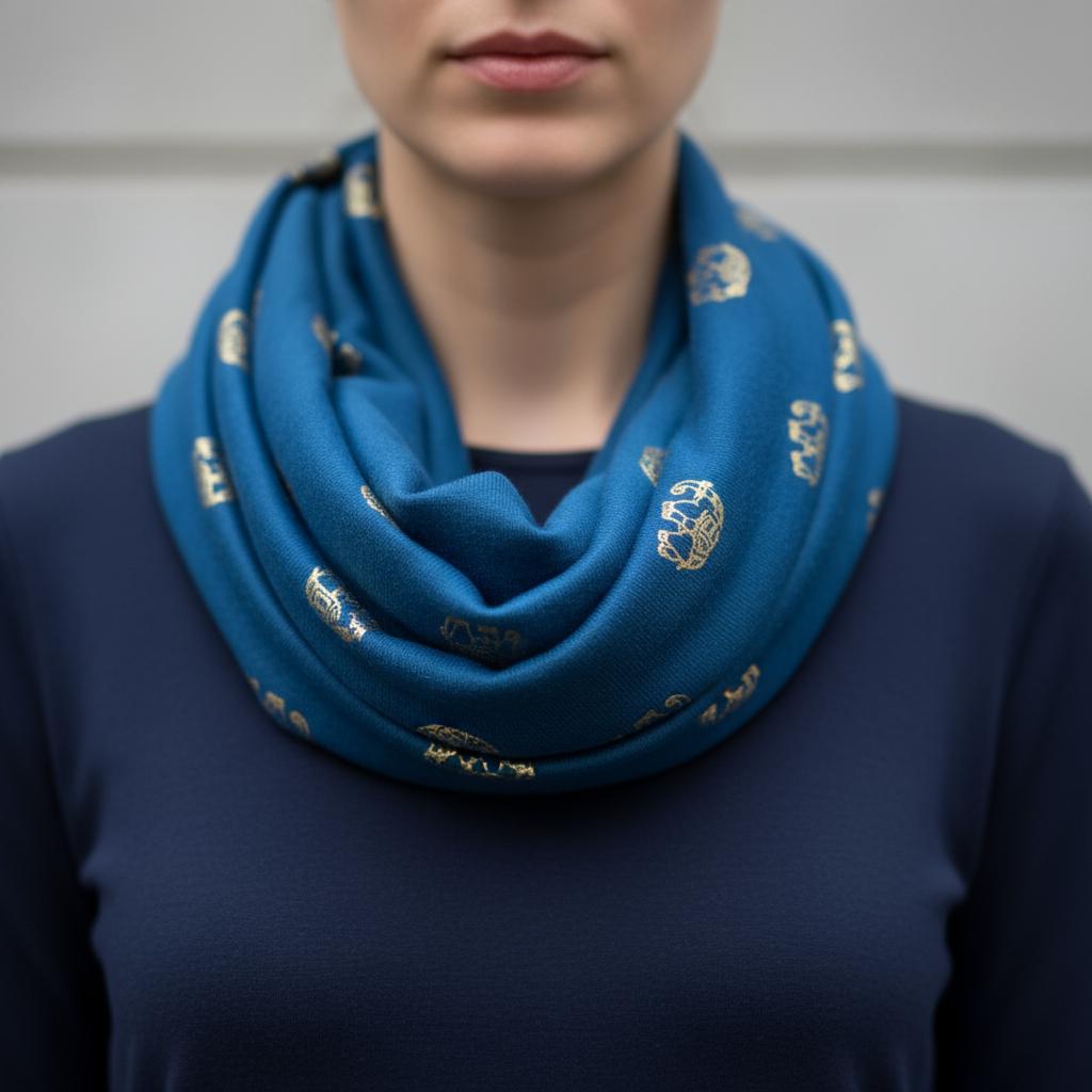 Lightweight Glitter Elephant Snood Infinity Scarf Comes with a gift bag