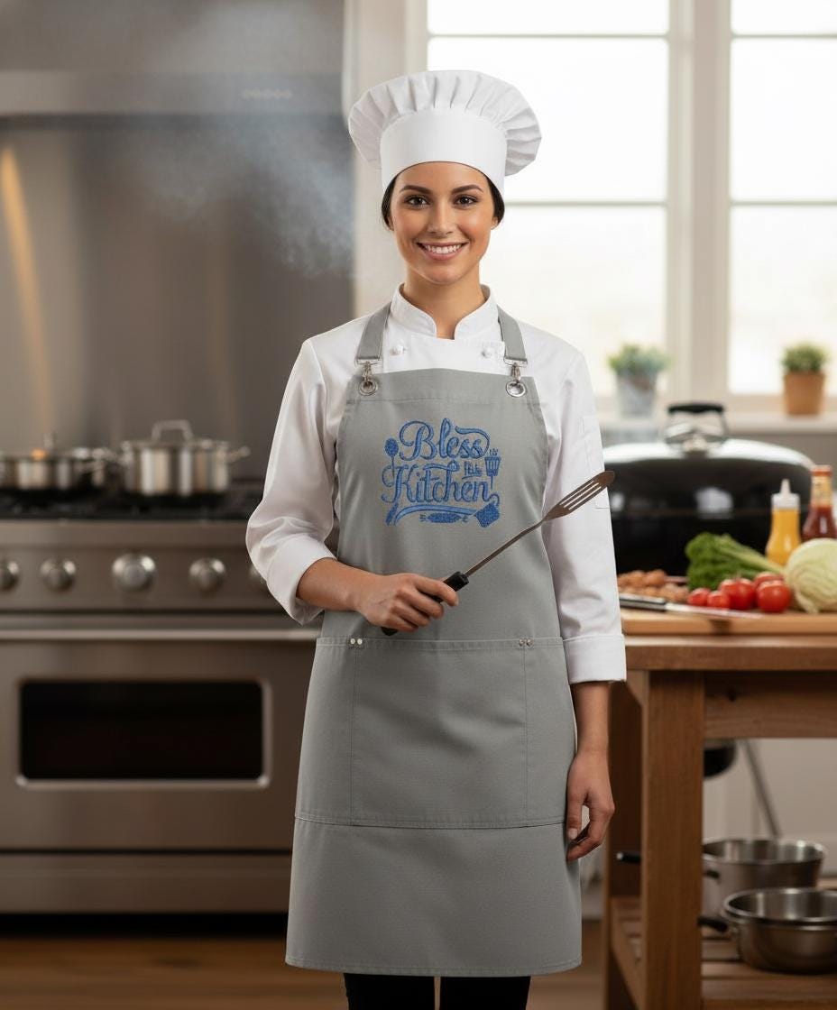 Embroidered Personalized Apron for Cooking Lovers| Personalized Gifts for Birthdays, Christmas| Chef Aprons for Men and Women