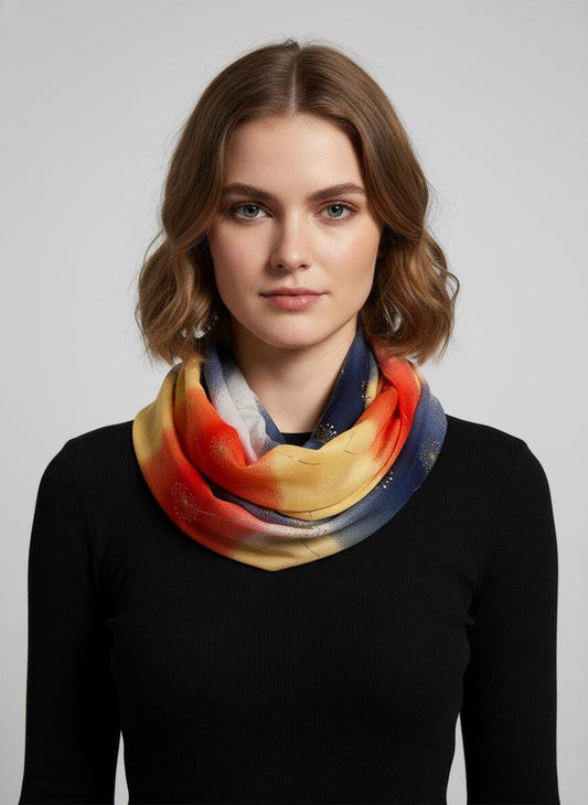 Lightweight Glitter Dandelion Snood Infinity Scarf