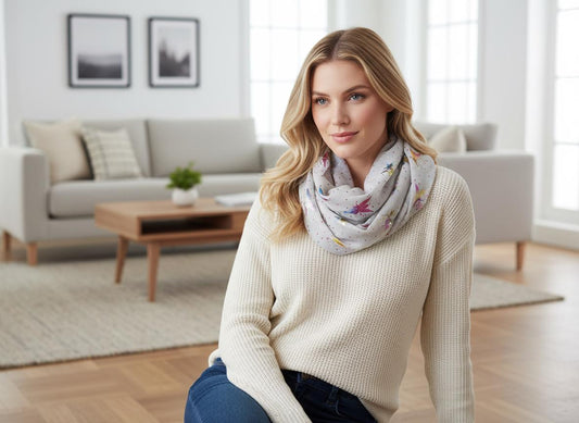 Lightweight Glitter Fairy Print Snood Warm Winter Infinity Scarf Comes with a gift bag