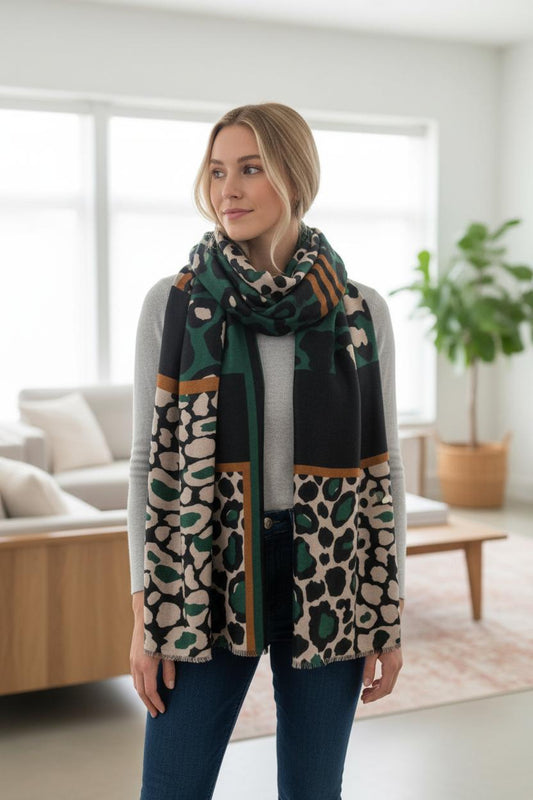 Animal Leopard Print Scarf Comes with a gift bag