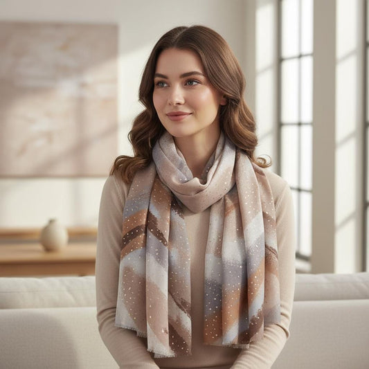 Lightweight Glitter Gradient Colour Very Soft Scarf Comes with a gift bag