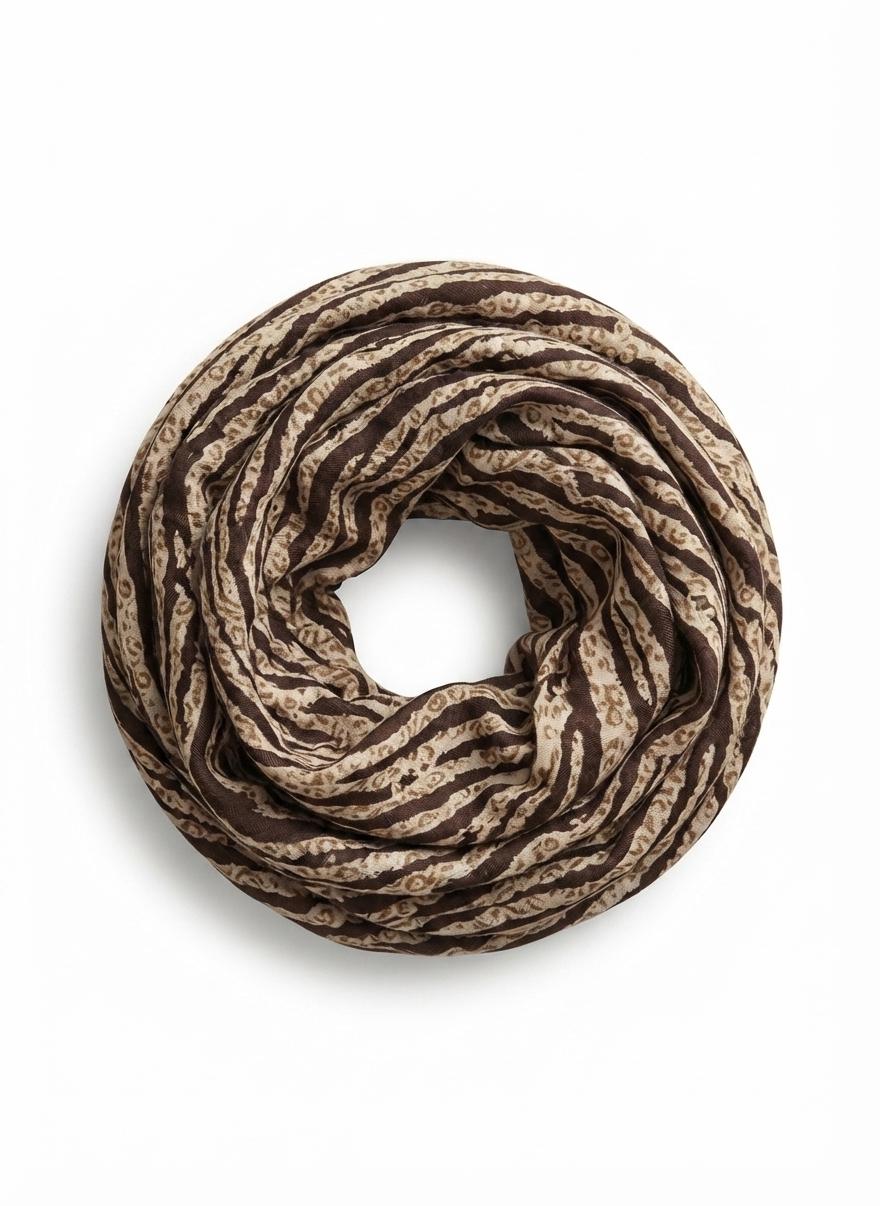 Lightweight Glitter Zebra Pattern Print Soft Snood Infinity Scarf Comes with a gift bag