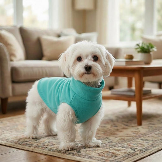Fleece Dog Sweater – Cosy Turtleneck Pullover for Pets – Soft Warm Winter Coat – 9 Colors
