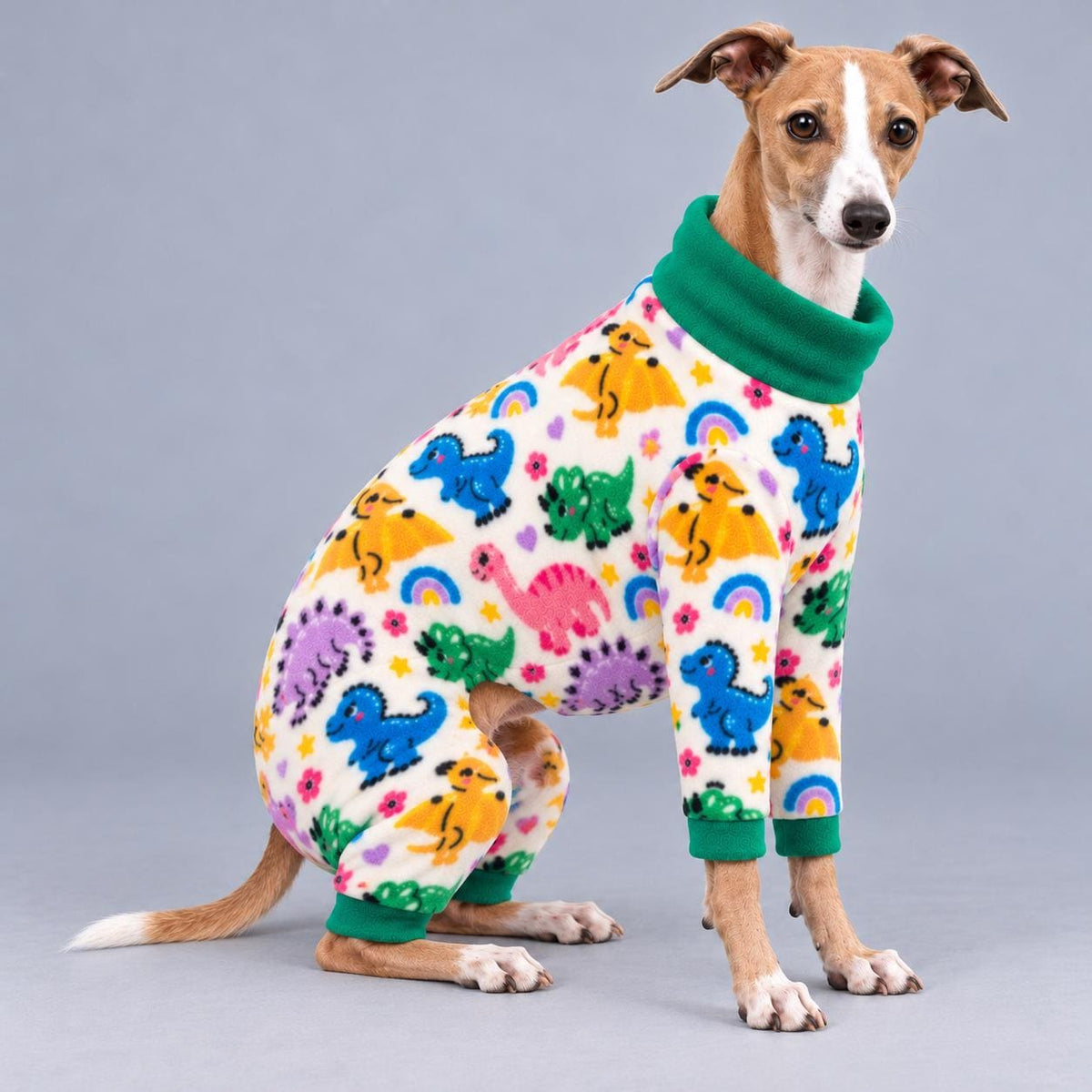 Italian Greyhound Fleece Onesie, Four-Leg Dog Pyjamas with Roll Neck, Warm Iggy Winter Clothes, Handmade Sighthound Jumper