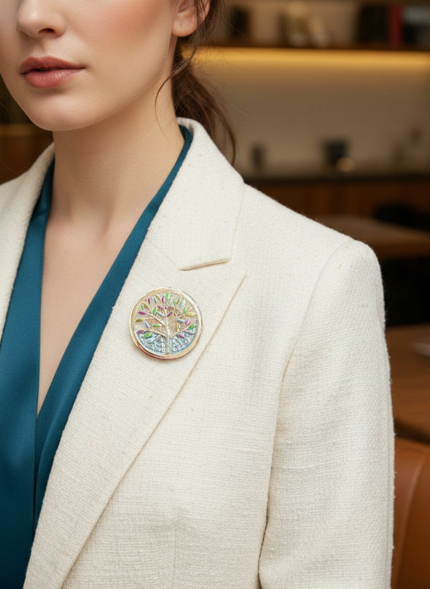 Tree of Life Magnetic Brooch Clip: Nickel & Lead-Free