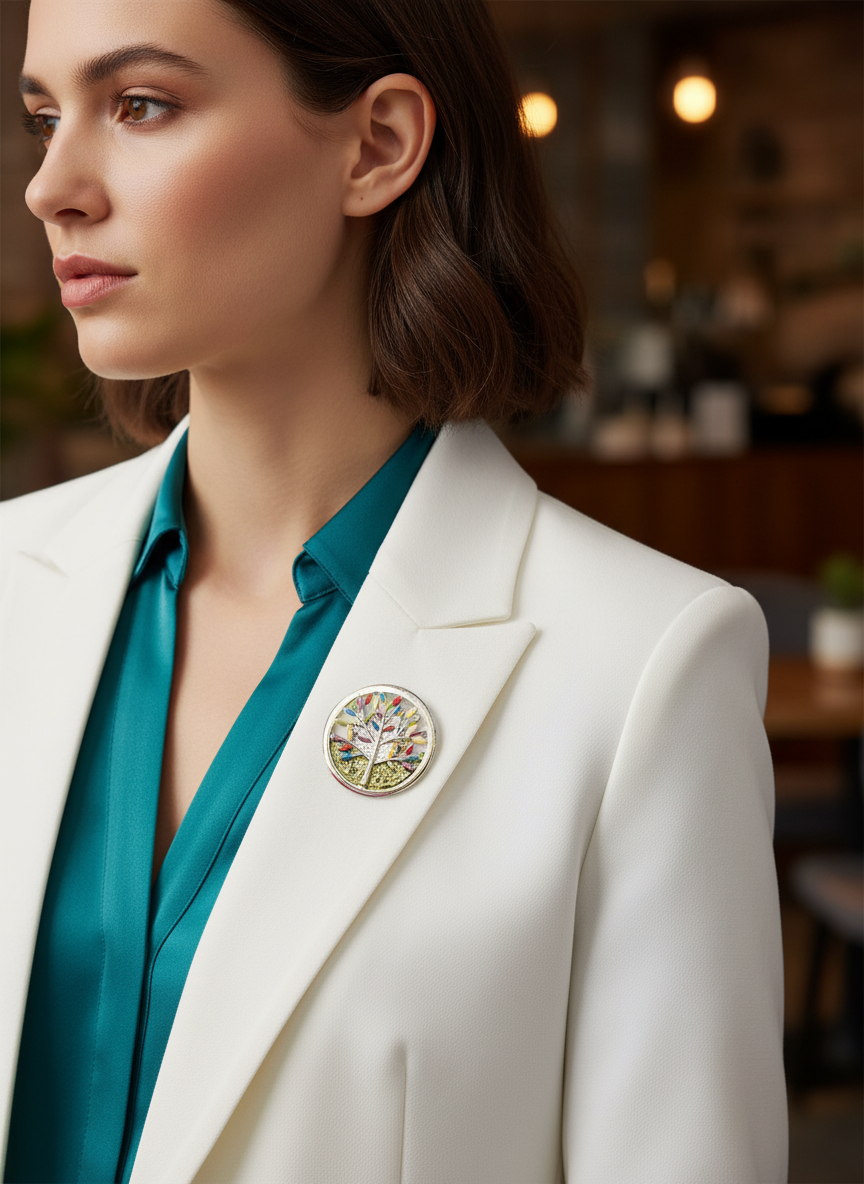 Tree of Life Magnetic Brooch Clip: Nickel & Lead-Free
