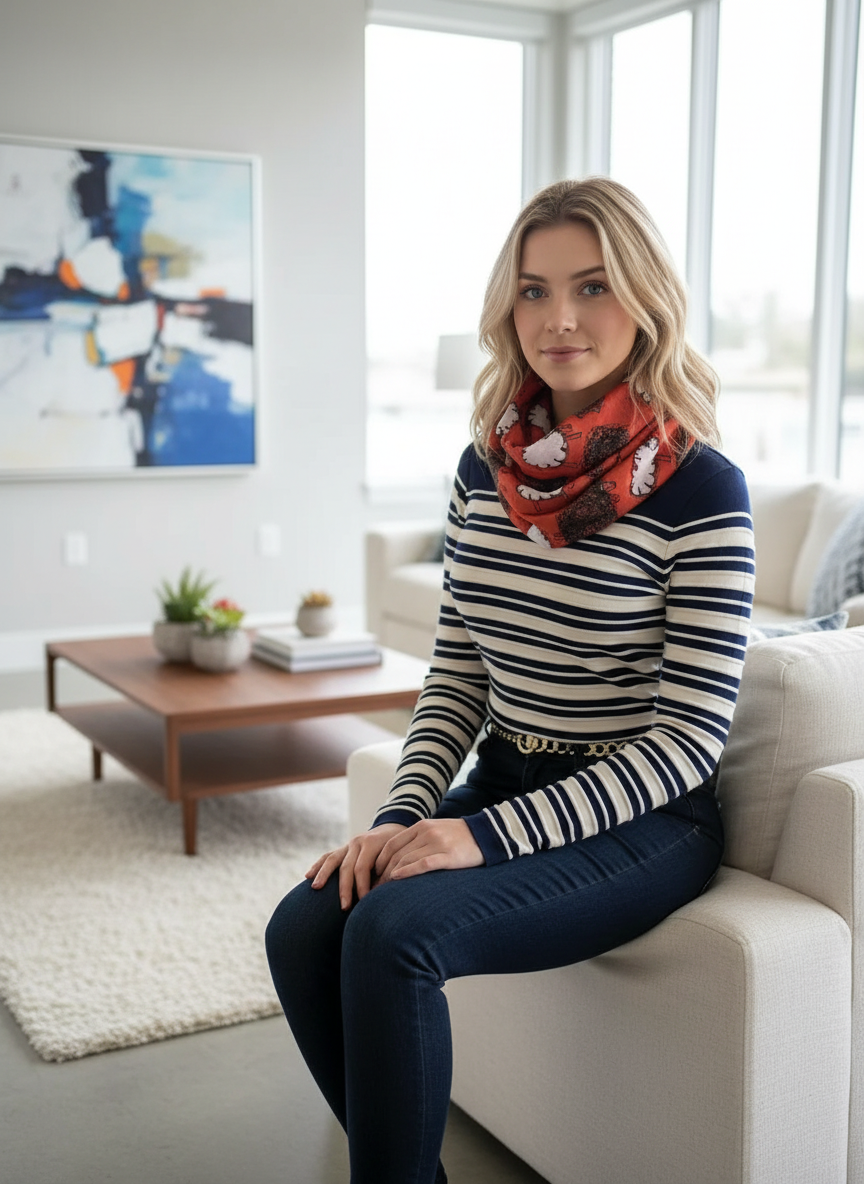 Sheep Print Infinity Scarf | Lightweight Snood | Available in Multiple Colours | Farm Animal Scarf | Sheep Lover Gift