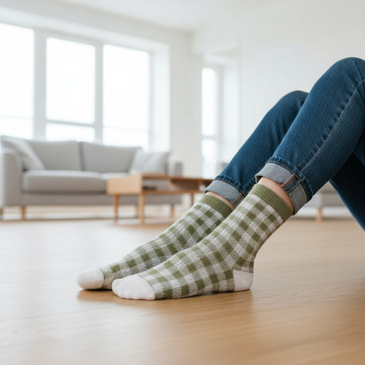 Checkered Green Socks