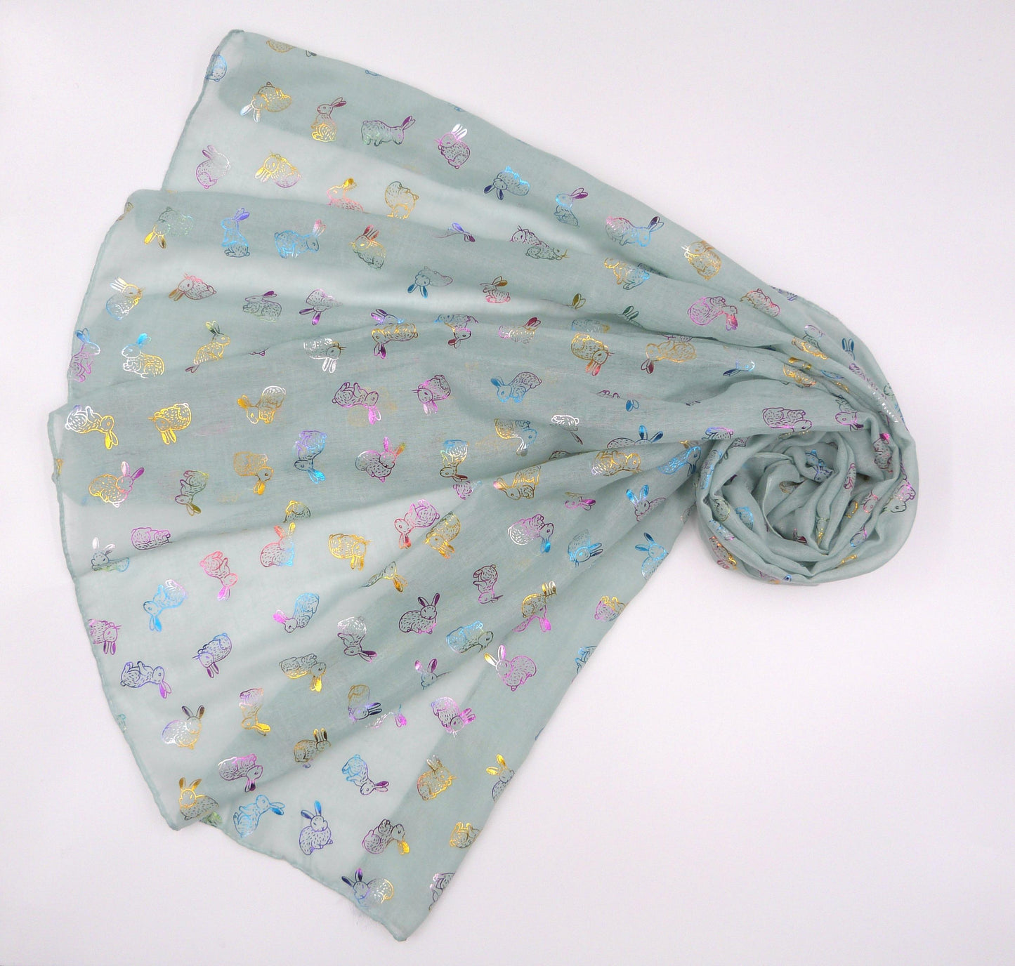 Glitter Rainbow Bunny Rabbit Scarf Comes with a gift bag