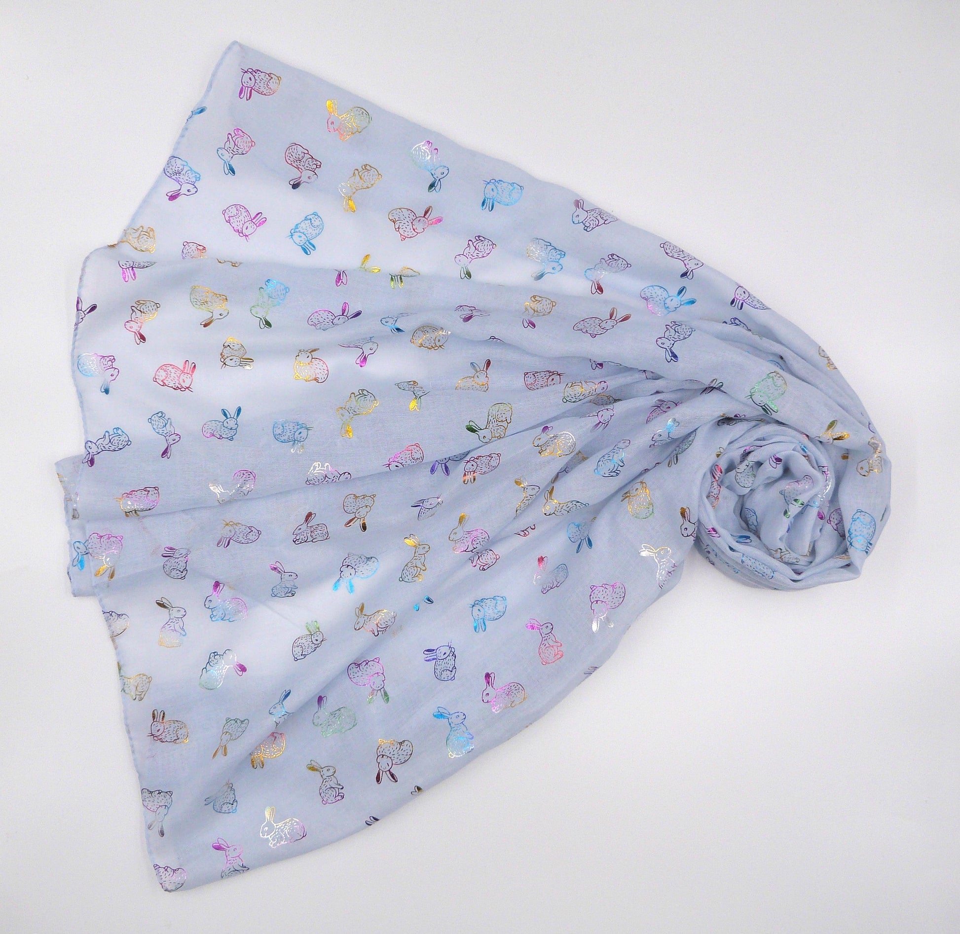 Glitter Rainbow Bunny Rabbit Scarf Comes with a gift bag