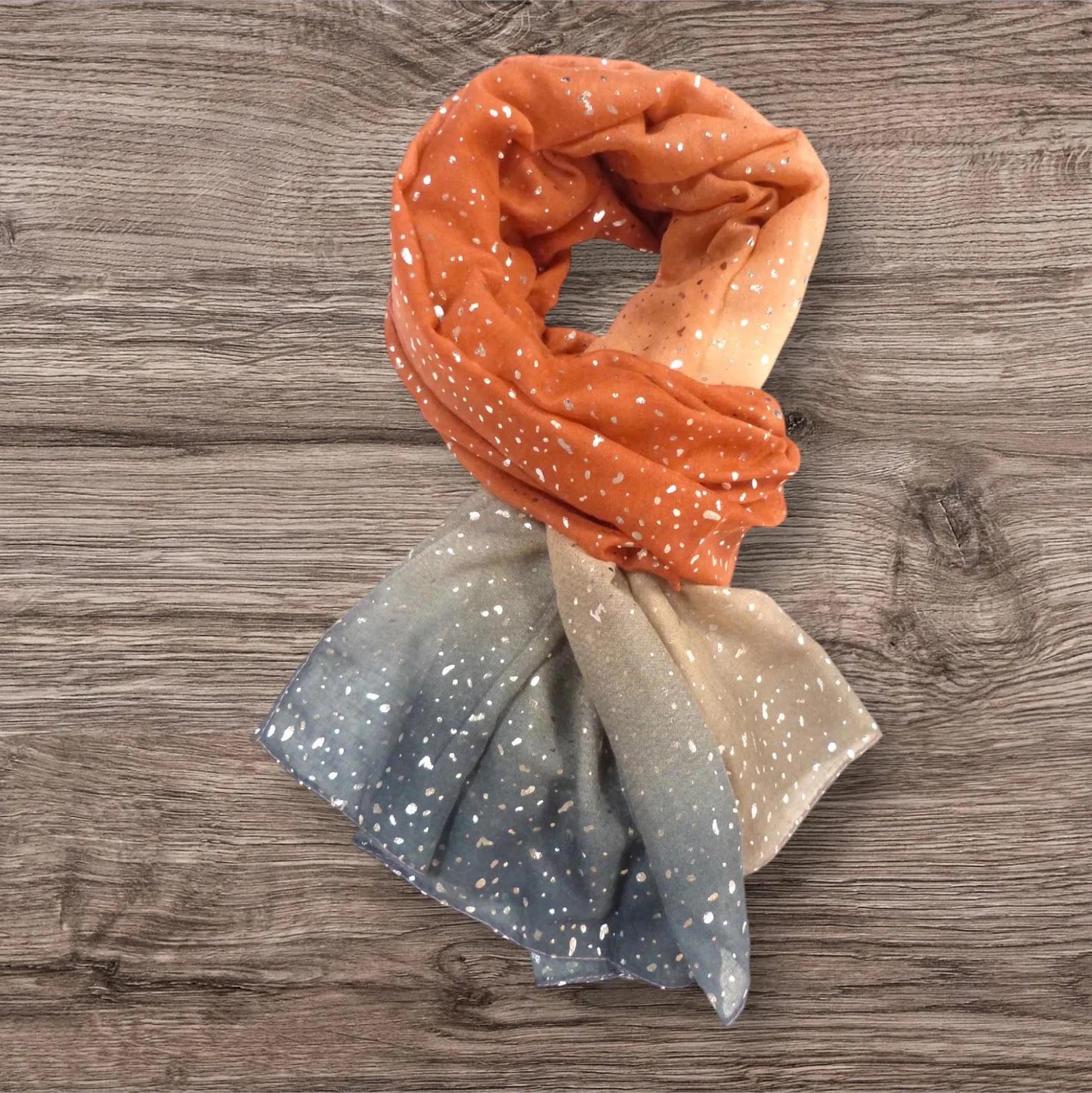 Glitter Dots Gradient Print Ladies Celebrity Style Scarves Scarf Wrap Comes with a gift bag