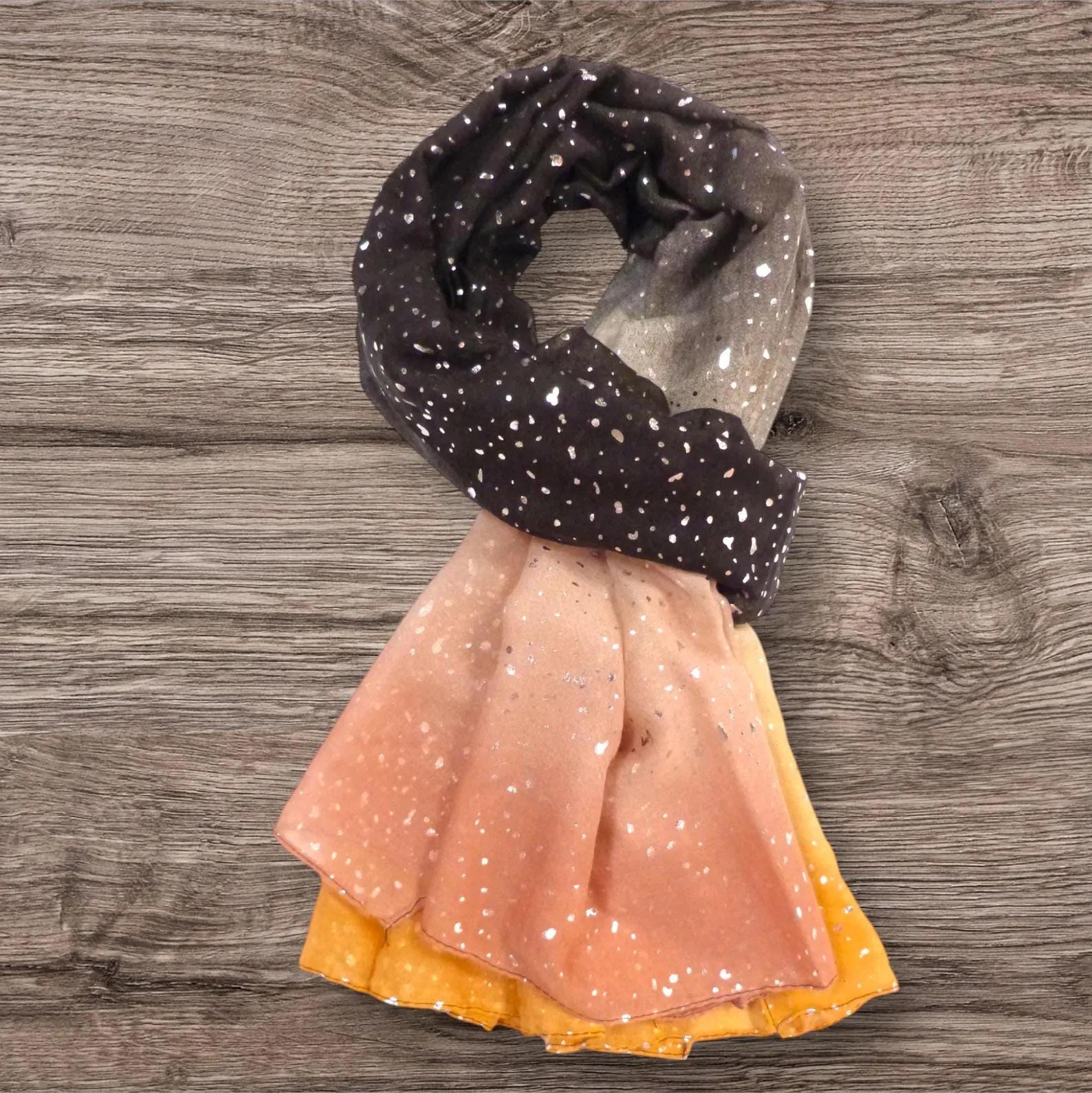 Glitter Dots Gradient Print Ladies Celebrity Style Scarves Scarf Wrap Comes with a gift bag