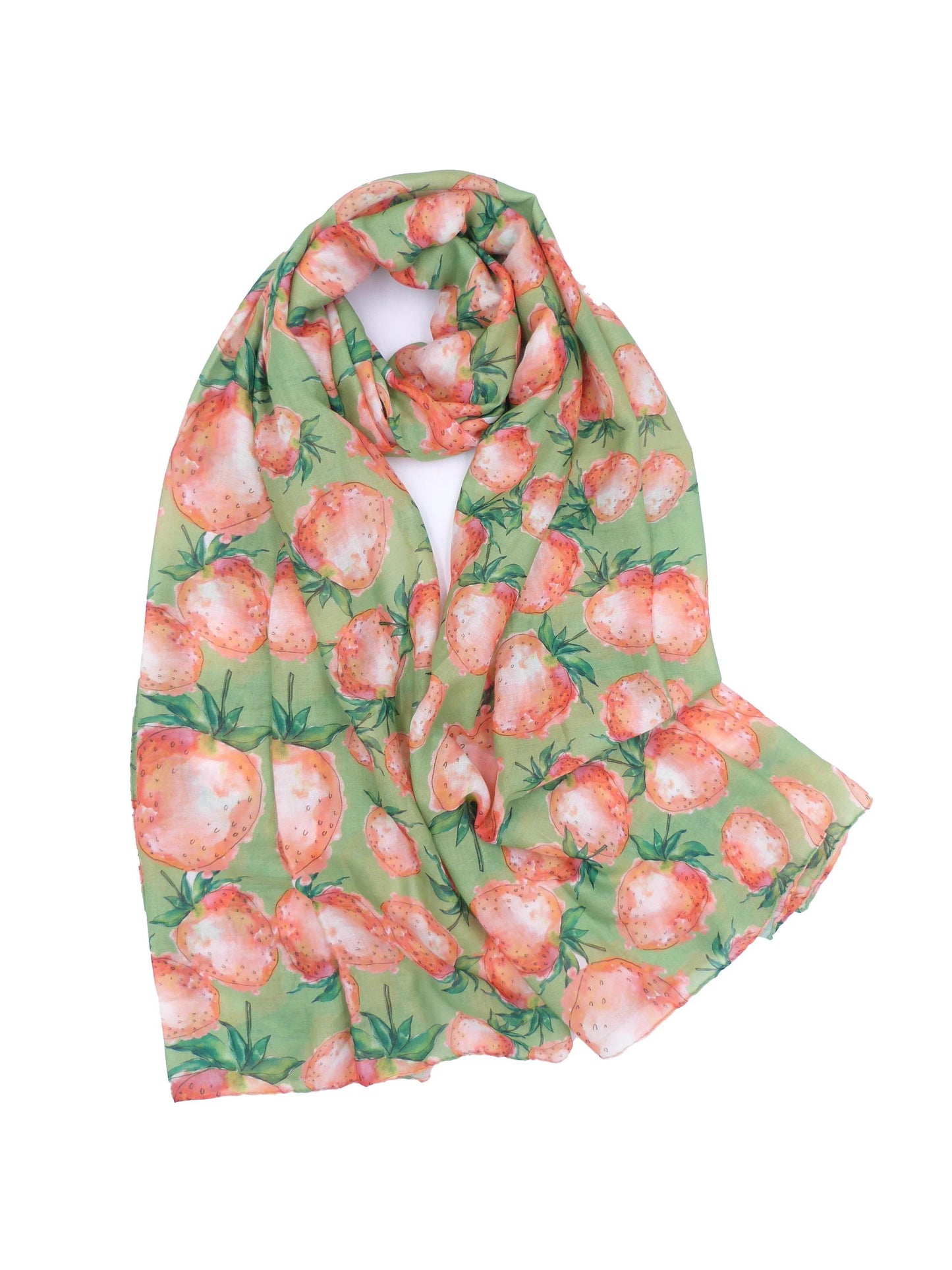 Lightweight Strawberry Print Scarf Comes with a gift bag
