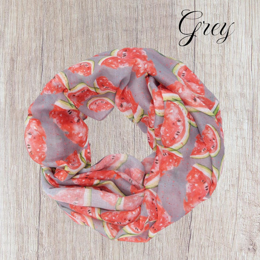 Lightweight watermelon Print Snood Infinity Scarf Comes with a gift bag