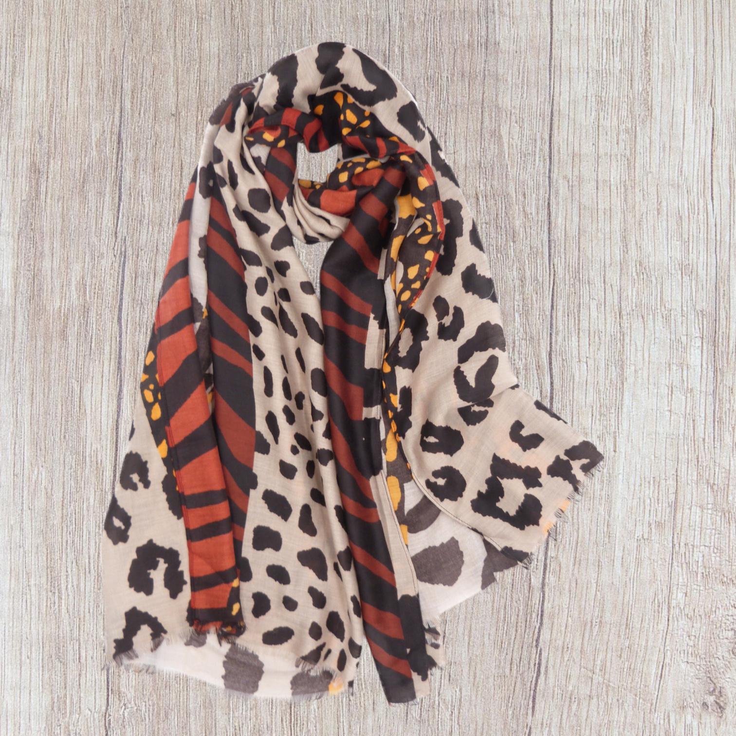 Leopard Print Scarf: Lightweight Fashion Scarf Comes with a gift bag