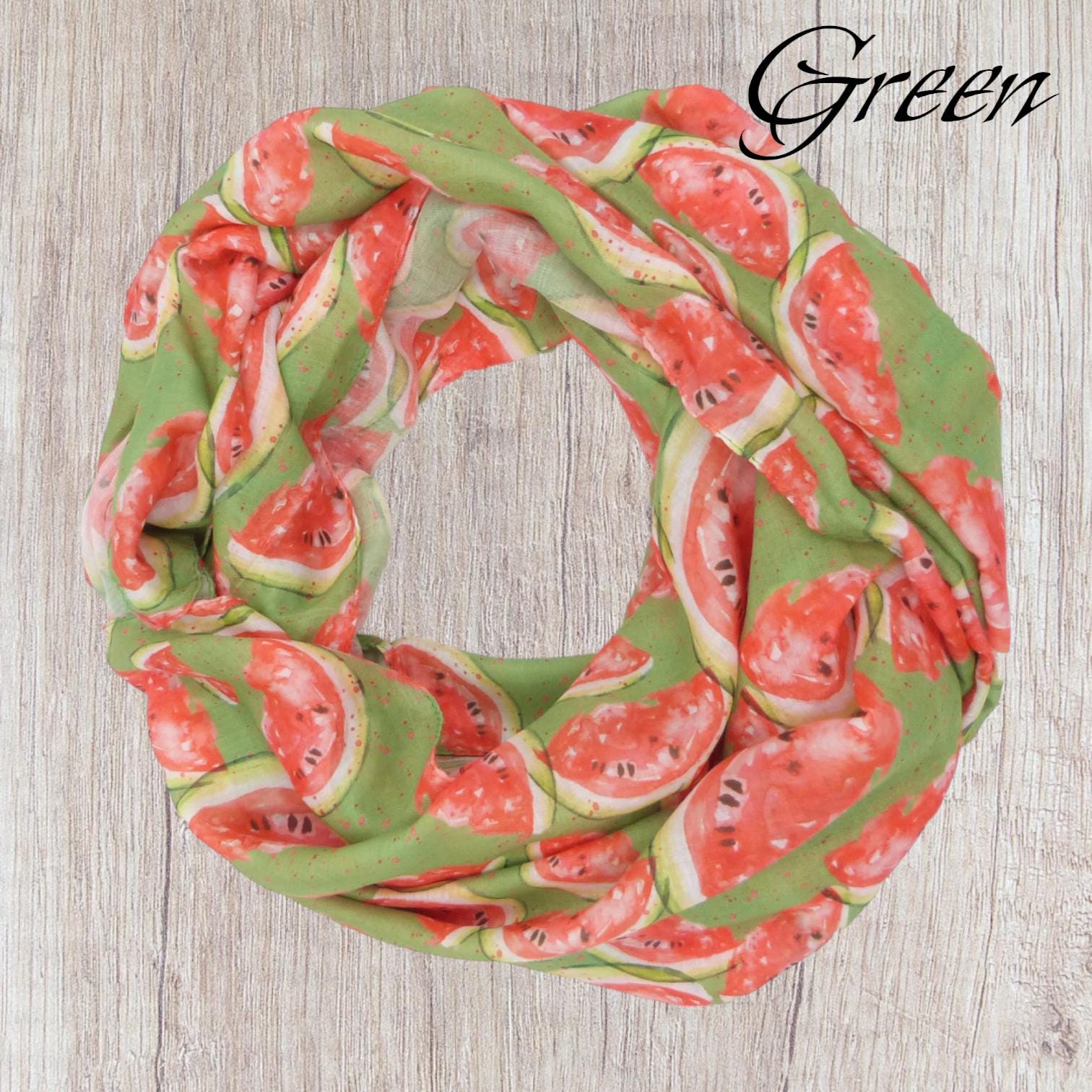 Lightweight watermelon Print Snood Infinity Scarf Comes with a gift bag