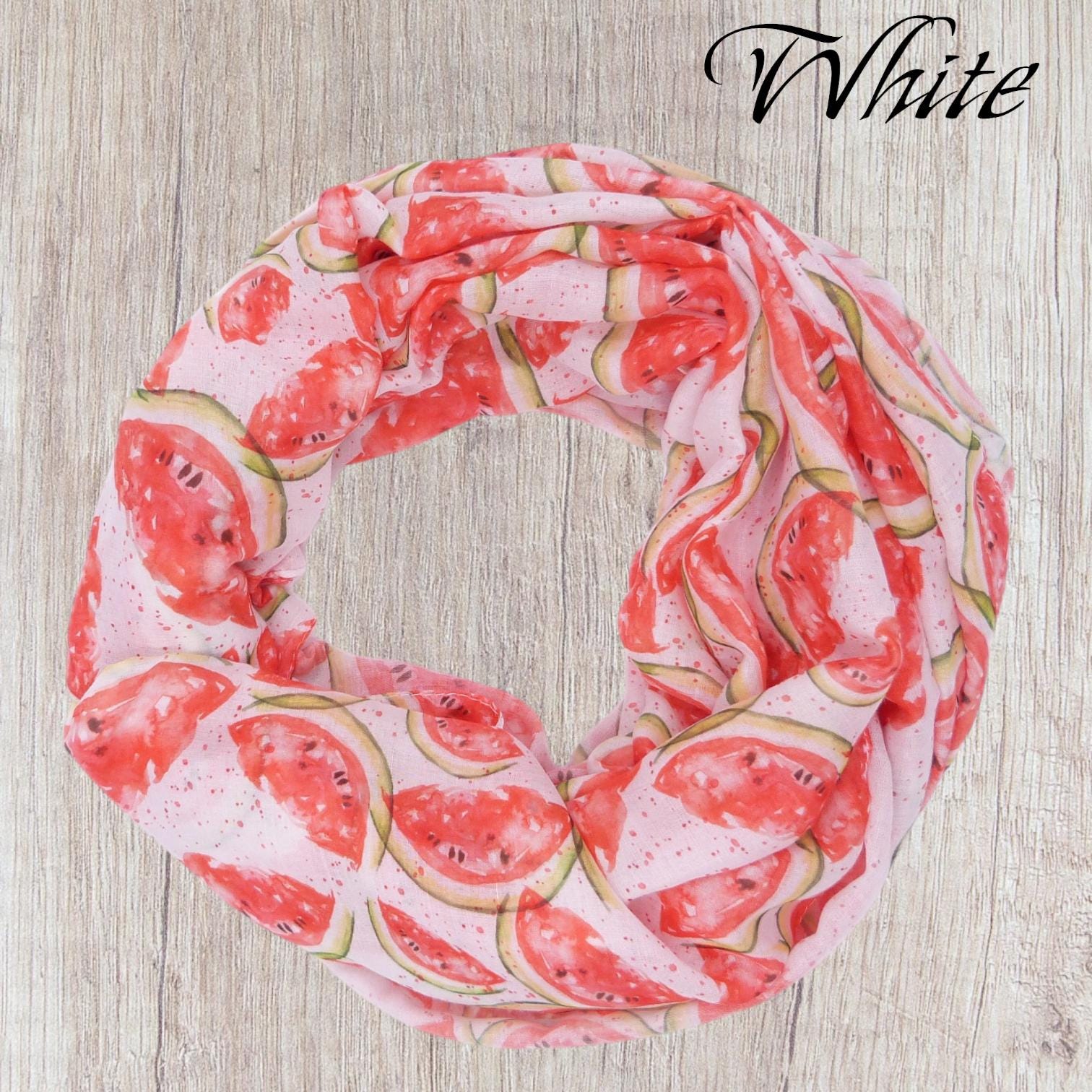 Lightweight watermelon Print Snood Infinity Scarf Comes with a gift bag