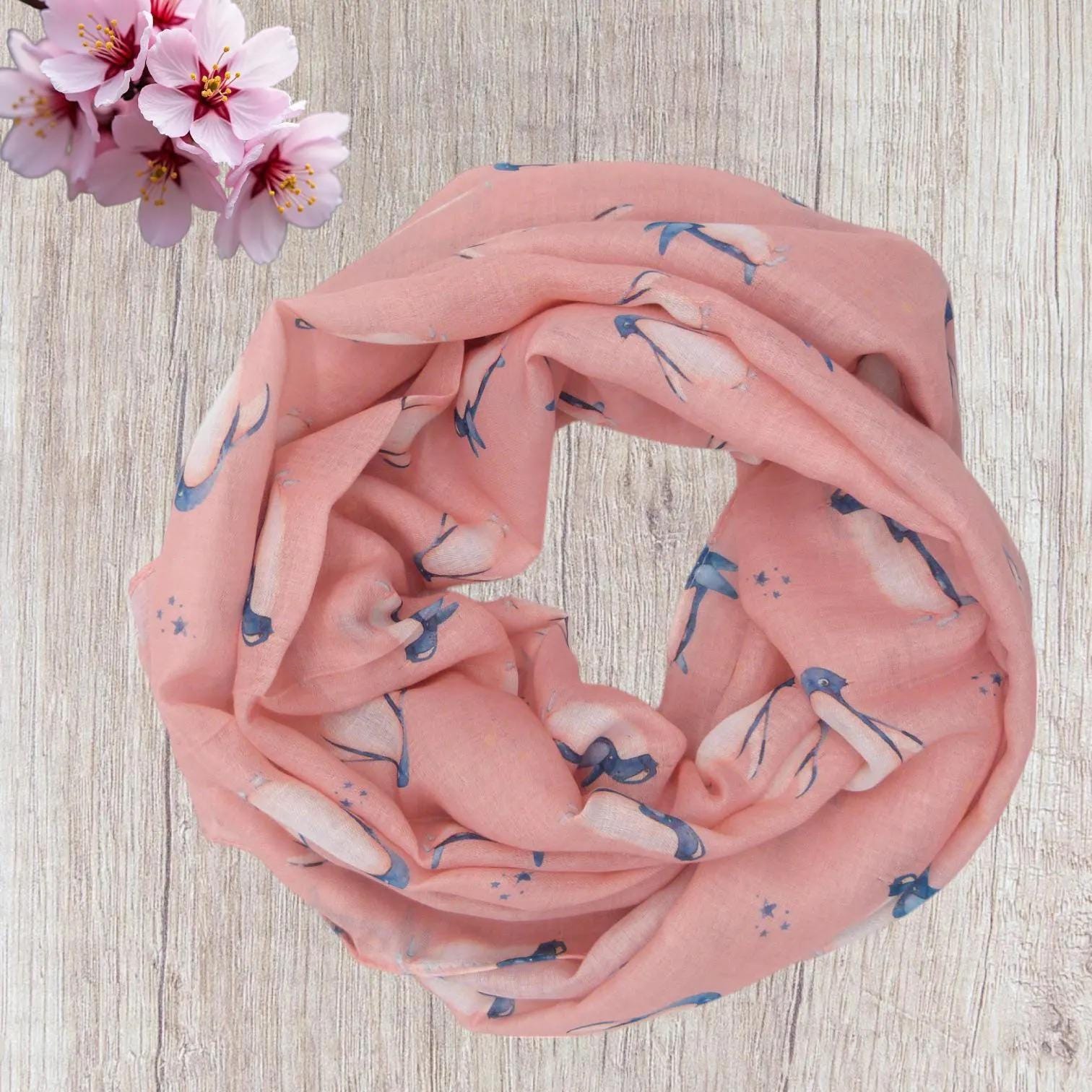 Watercolour Penguin Bird Print Snood Infinity Scarf Women Accessories Comes with a gift bag