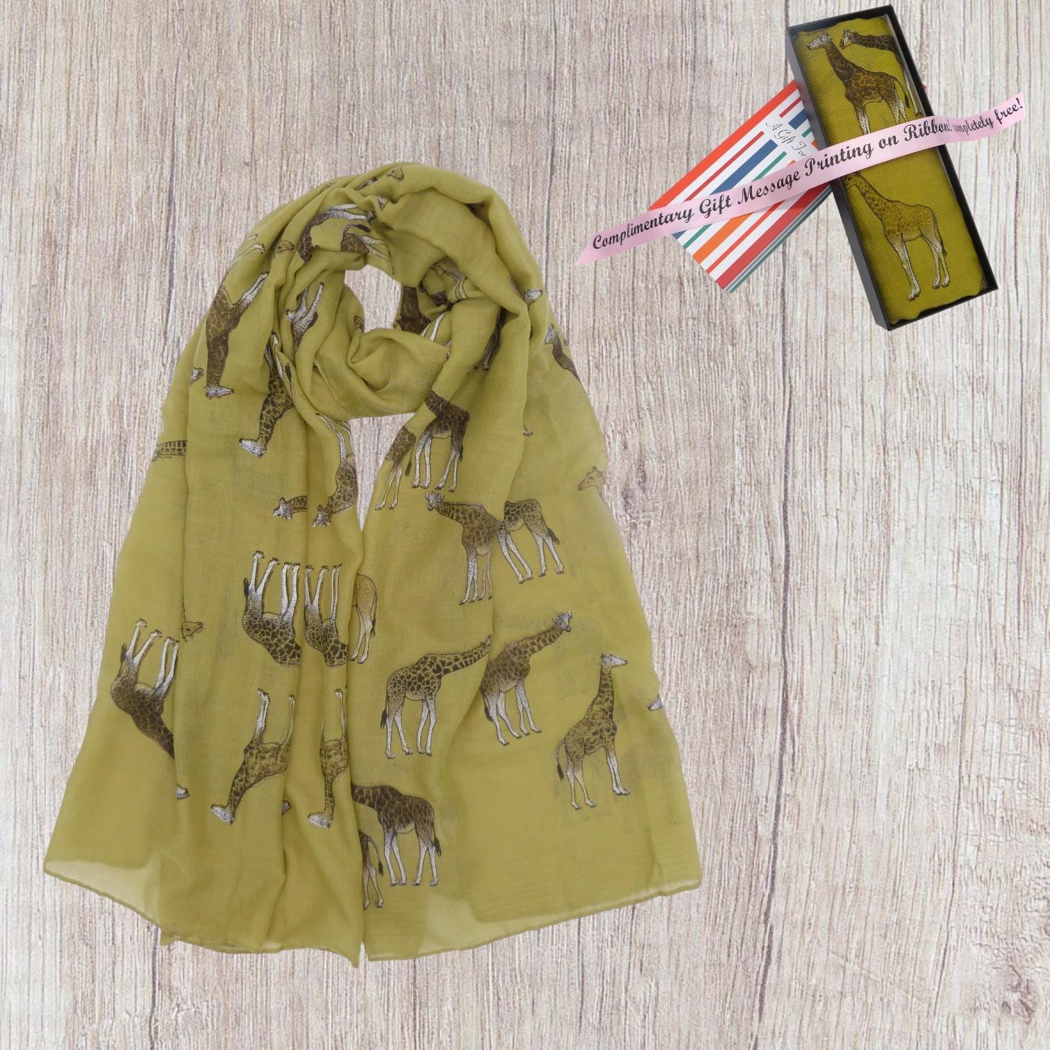 Giraffe Print Scarf: All Seasons Shawl Wrap Comes with a gift bag
