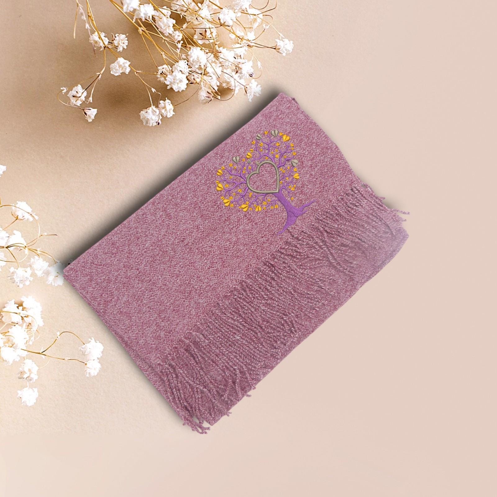 Personalised Embroidered Scarf Wrap Pashmina, Gifts For Her, Teacher Gifts Comes with a gift bag