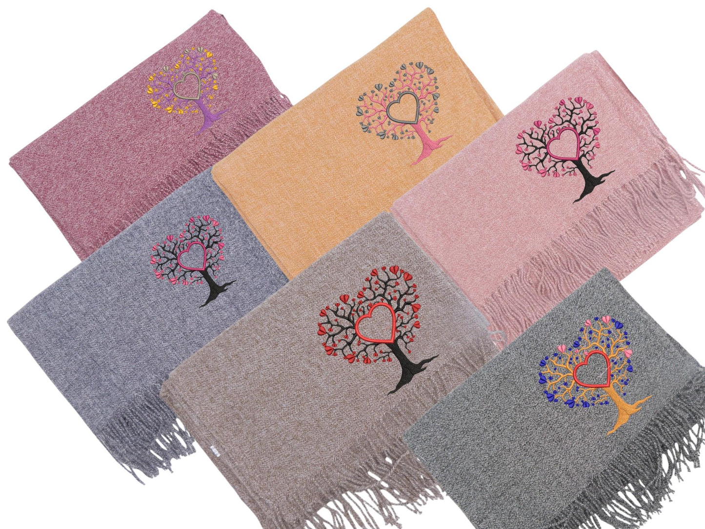Personalised Embroidered Scarf Wrap Pashmina, Gifts For Her, Teacher Gifts Comes with a gift bag