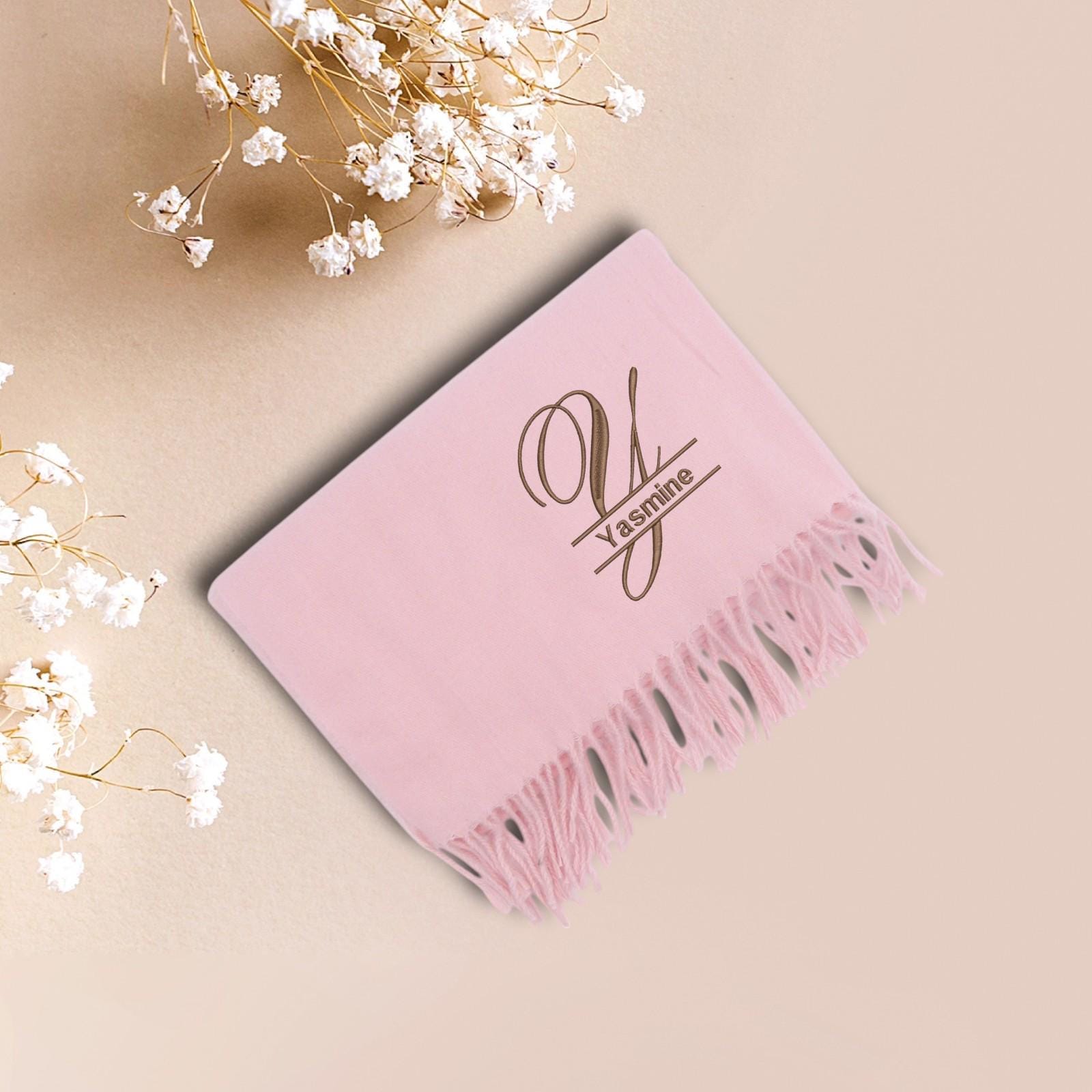 Personalised Embroidered Scarf Wrap Pashmina, Gifts For Her, Teacher Gifts Comes with a gift bag