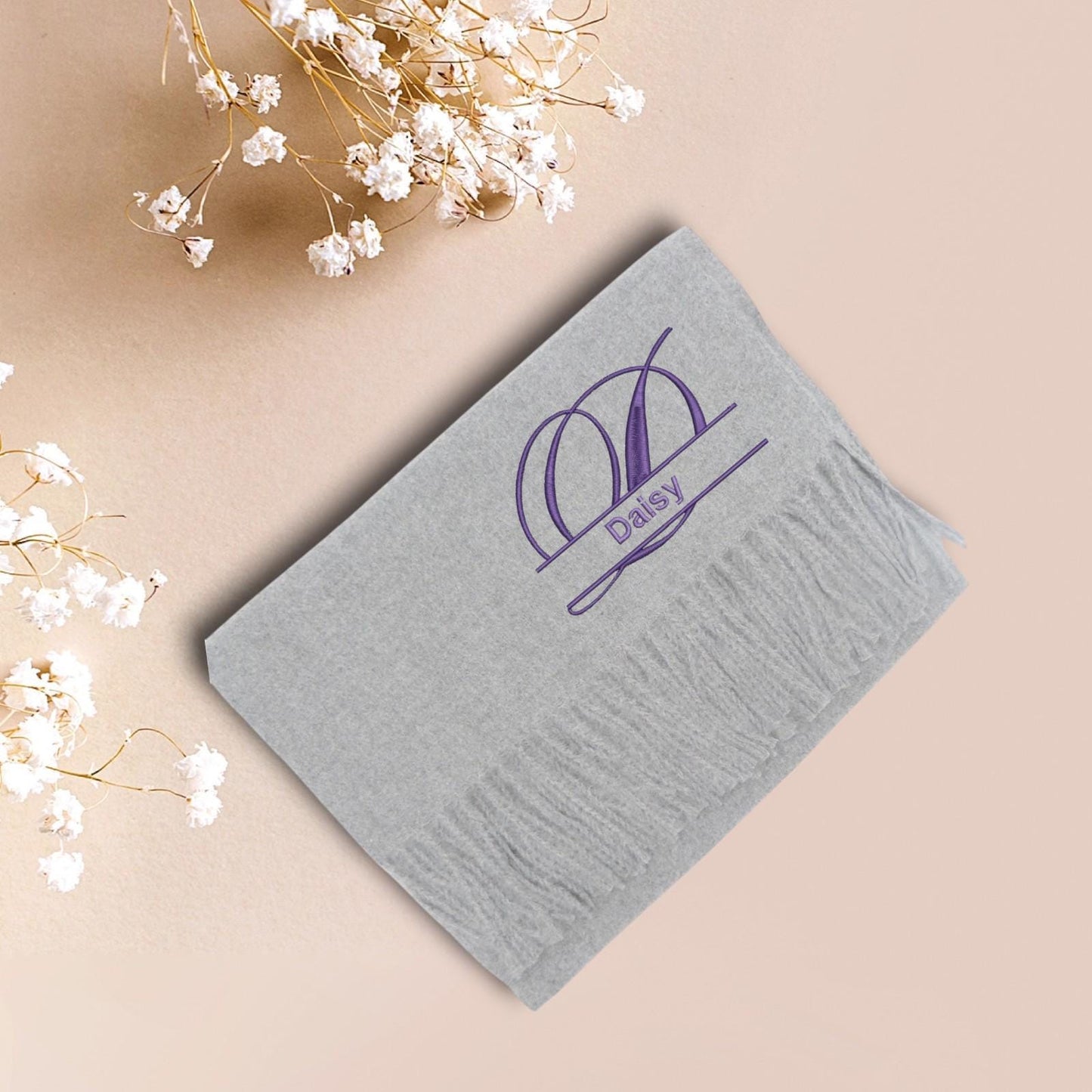 Personalised Embroidered Scarf Wrap Pashmina, Gifts For Her, Teacher Gifts Comes with a gift bag