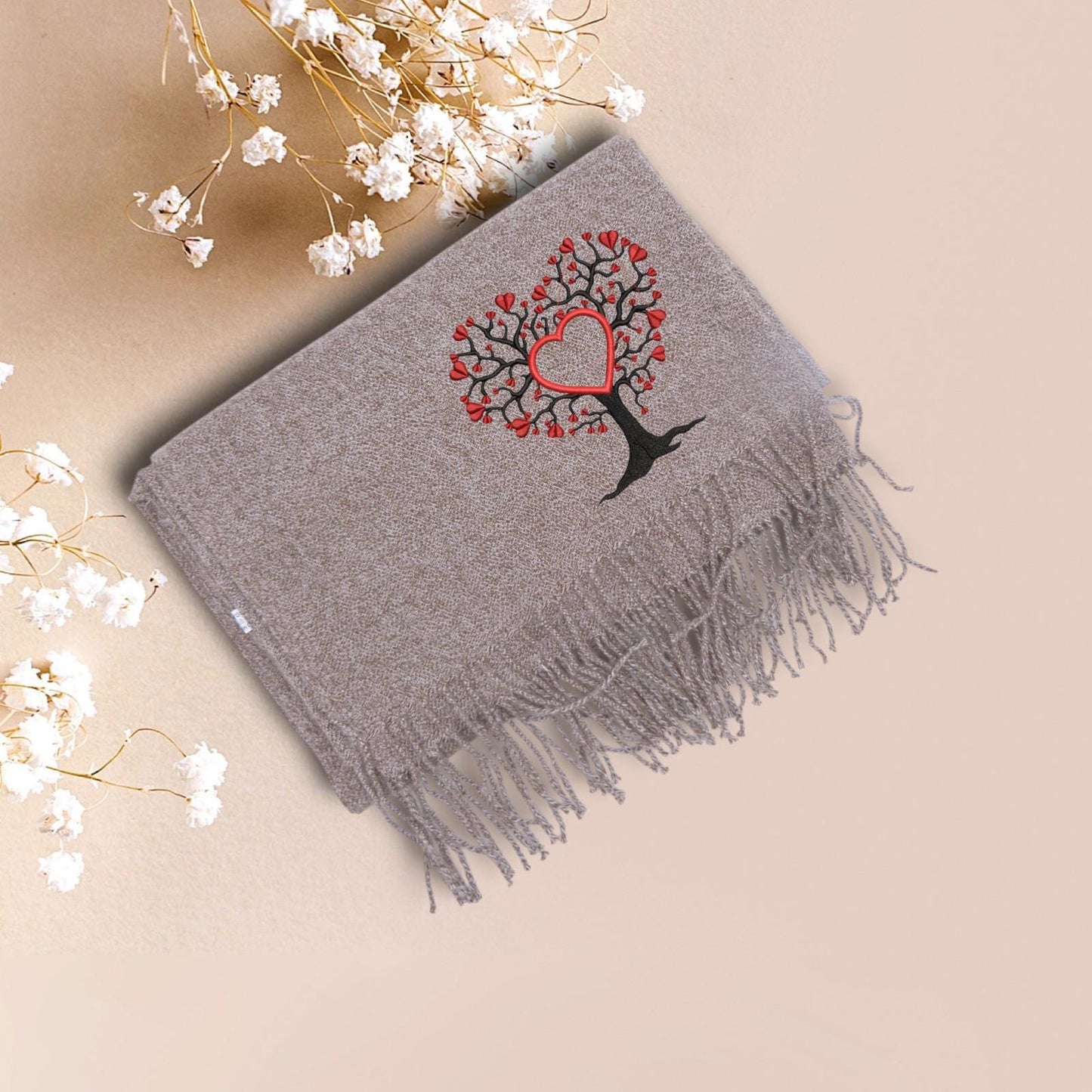 Personalised Embroidered Scarf Wrap Pashmina, Gifts For Her, Teacher Gifts Comes with a gift bag