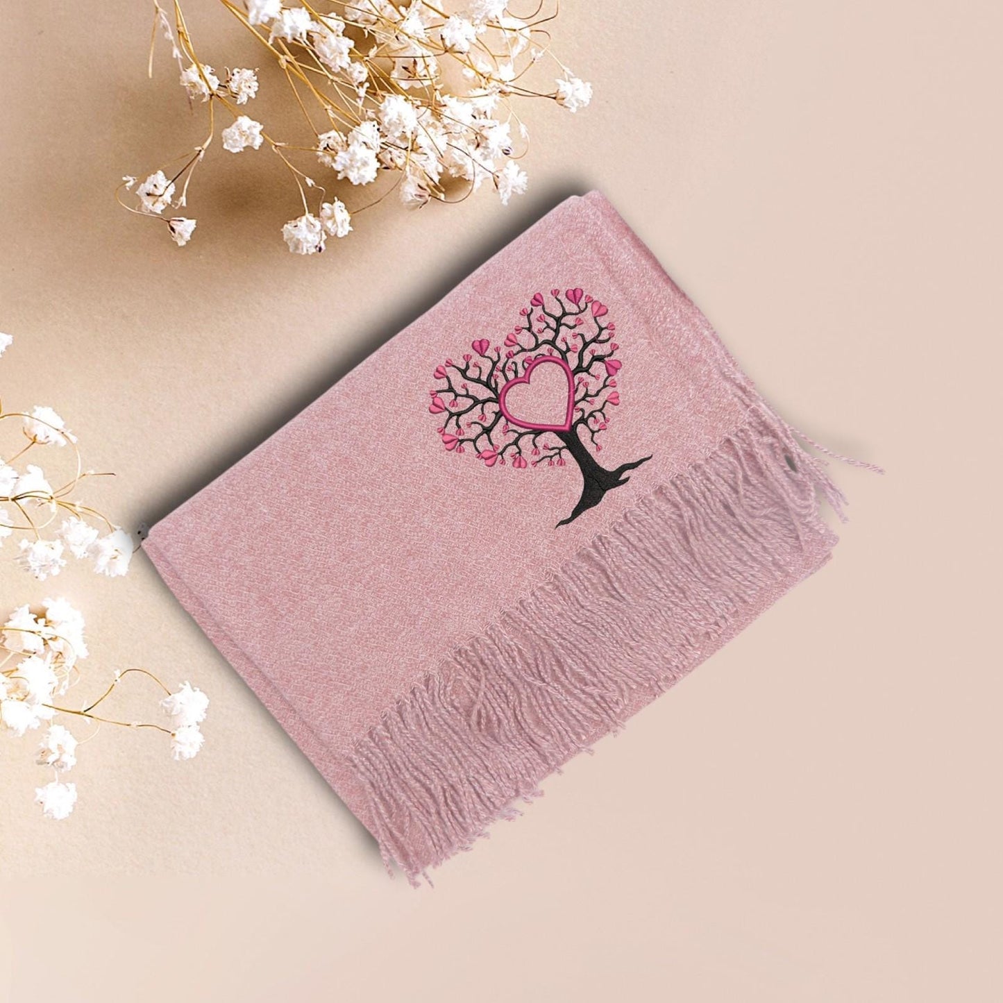 Personalised Embroidered Scarf Wrap Pashmina, Gifts For Her, Teacher Gifts Comes with a gift bag
