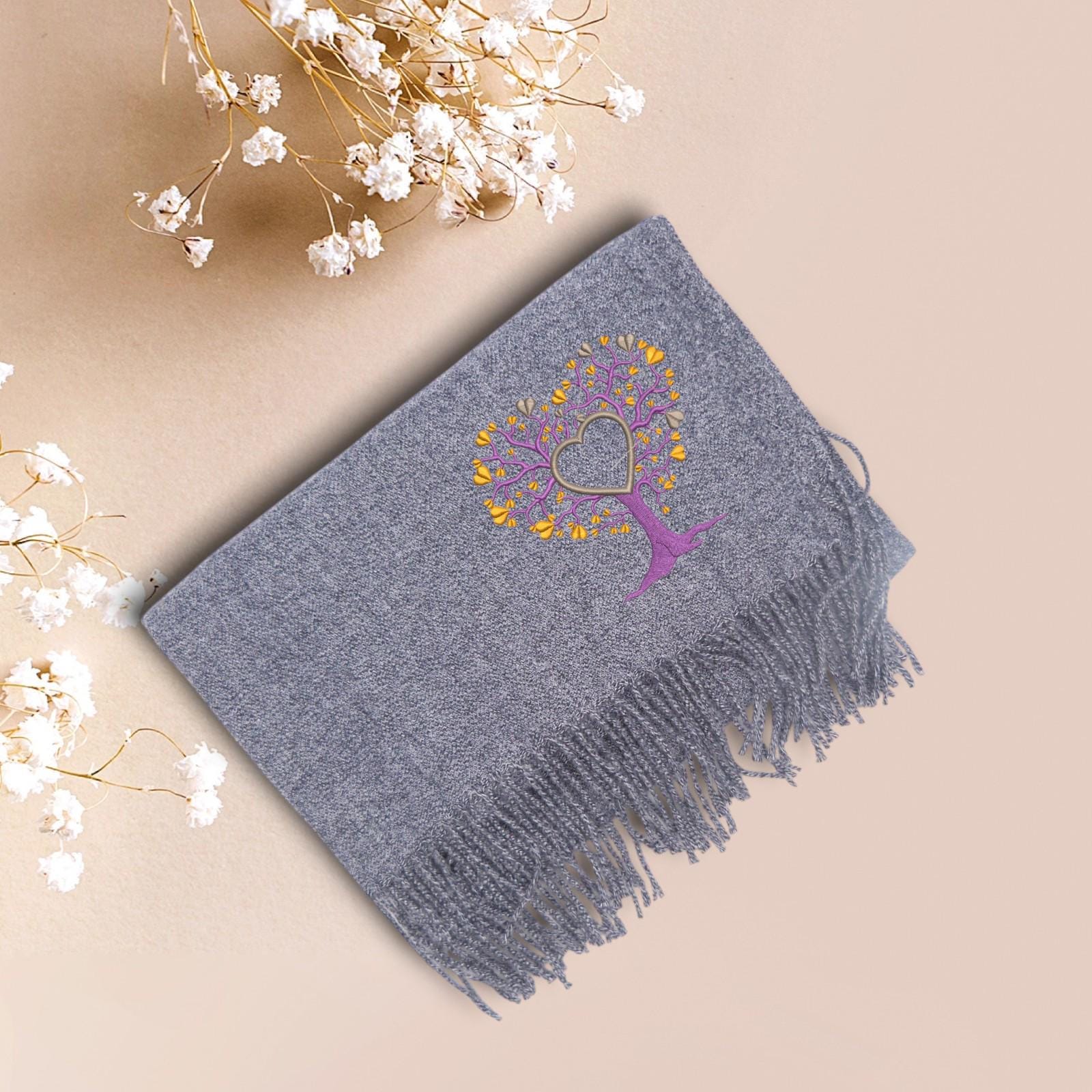 Personalised Embroidered Scarf Wrap Pashmina, Gifts For Her, Teacher Gifts Comes with a gift bag
