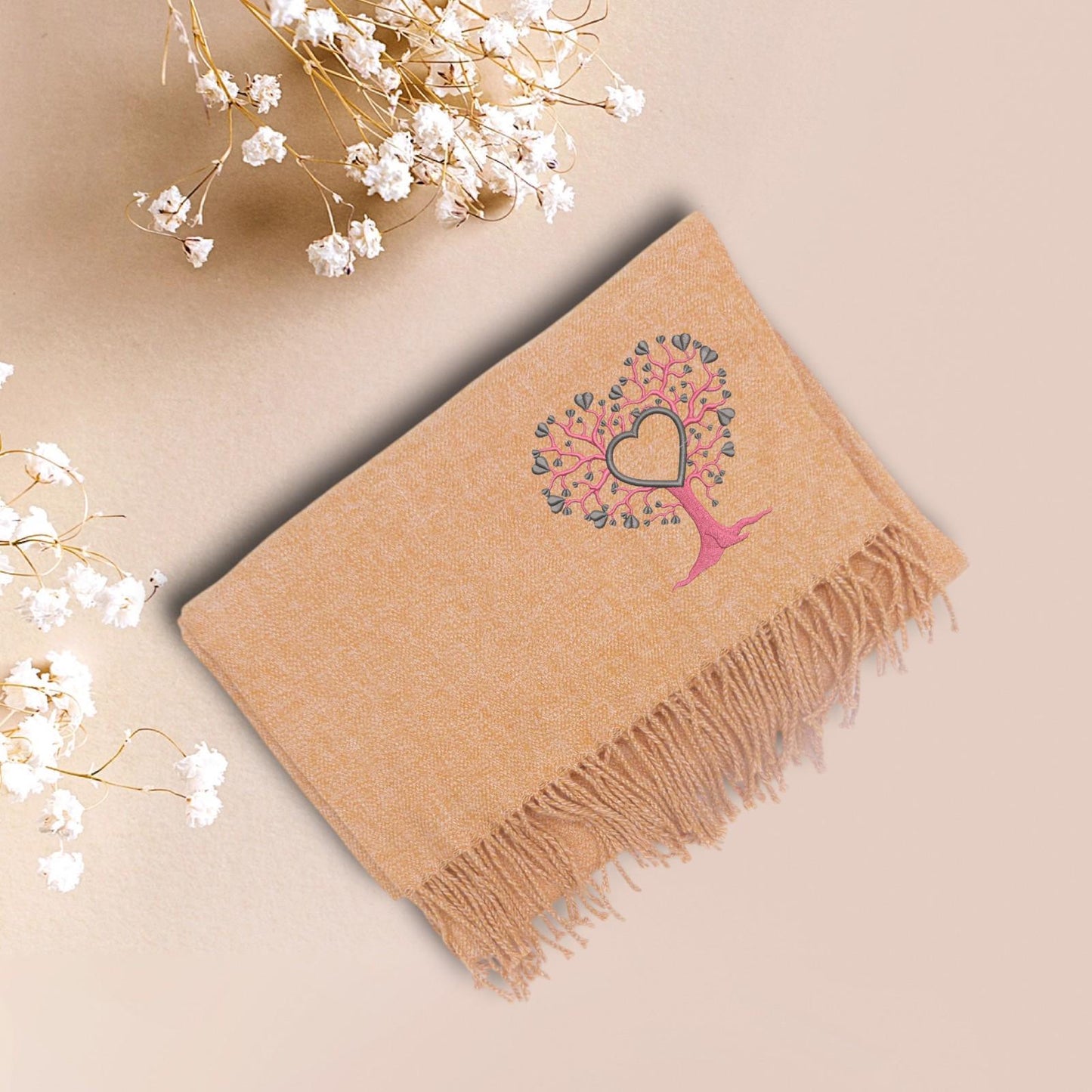 Personalised Embroidered Scarf Wrap Pashmina, Gifts For Her, Teacher Gifts Comes with a gift bag
