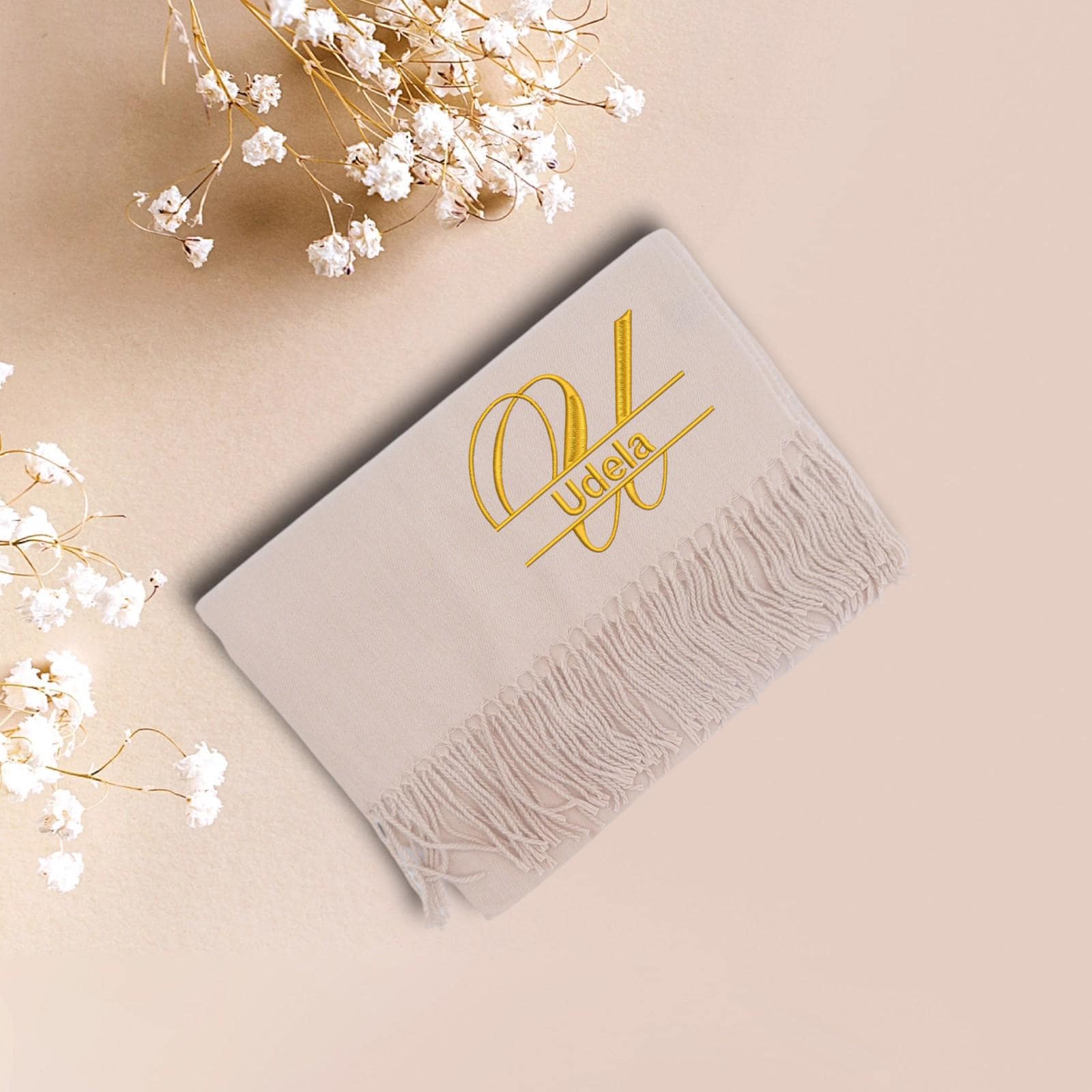 Personalised Embroidered Scarf Wrap Pashmina, Gifts For Her, Teacher Gifts Comes with a gift bag