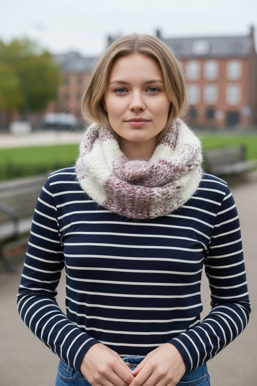 Knitted Infinity Scarf Snood For Winter Includes a free gift wrap Comes with a gift bag