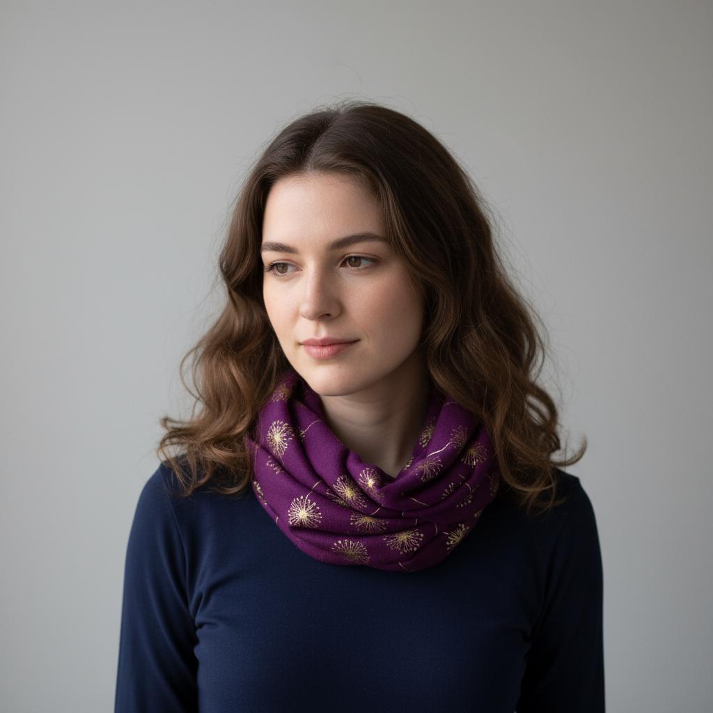 Dandelion Print Infinity Scarf Lightweight Loop Scarf Comes with a gift bag