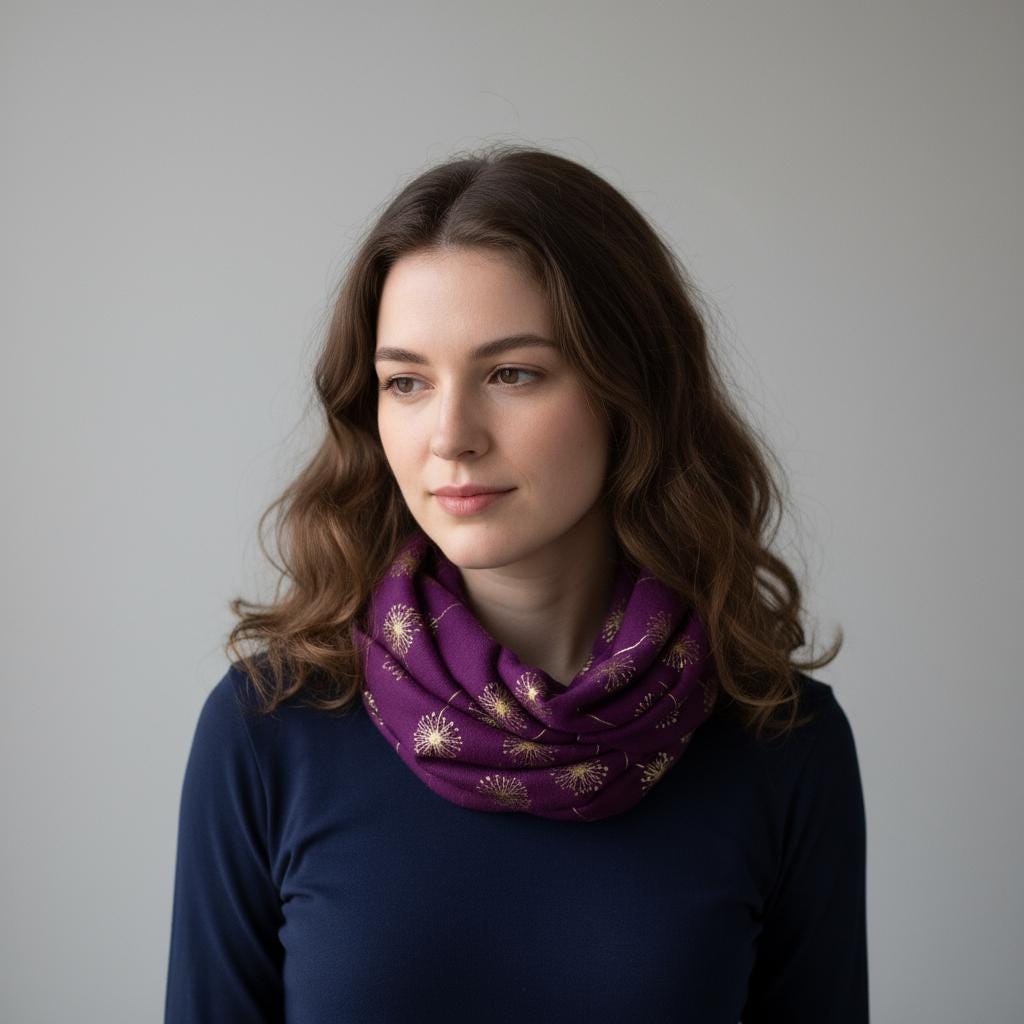 Dandelion Print Infinity Scarf Lightweight Loop Scarf Comes with a gift bag