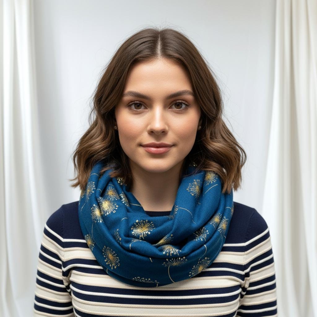 Dandelion Print Infinity Scarf Lightweight Loop Scarf Comes with a gift bag