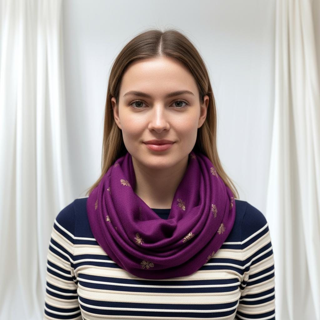 Lightweight Glitter Foil Bee Snood Infinity Scarf Comes with a gift bag