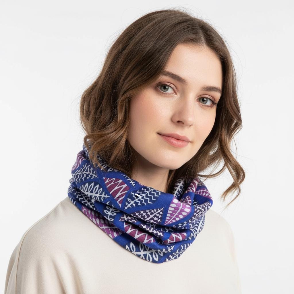Lightweight Tree Leaf Leaves Print Snood Infinity Scarf Comes with a gift bag