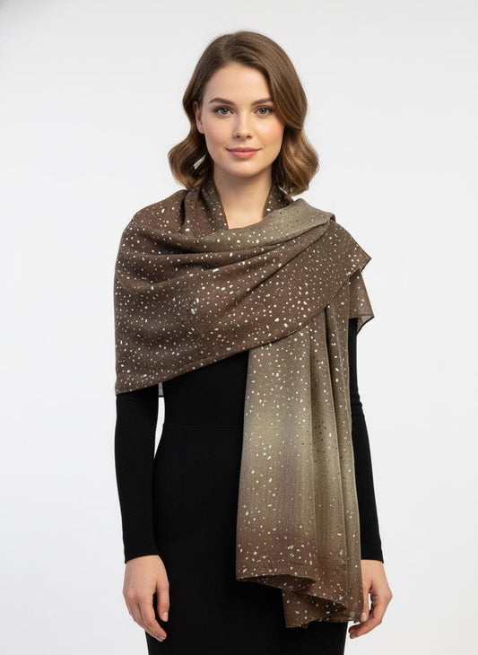 Glitter Dots Gradient Print Ladies Celebrity Style Scarves Scarf Wrap Comes with a gift bag