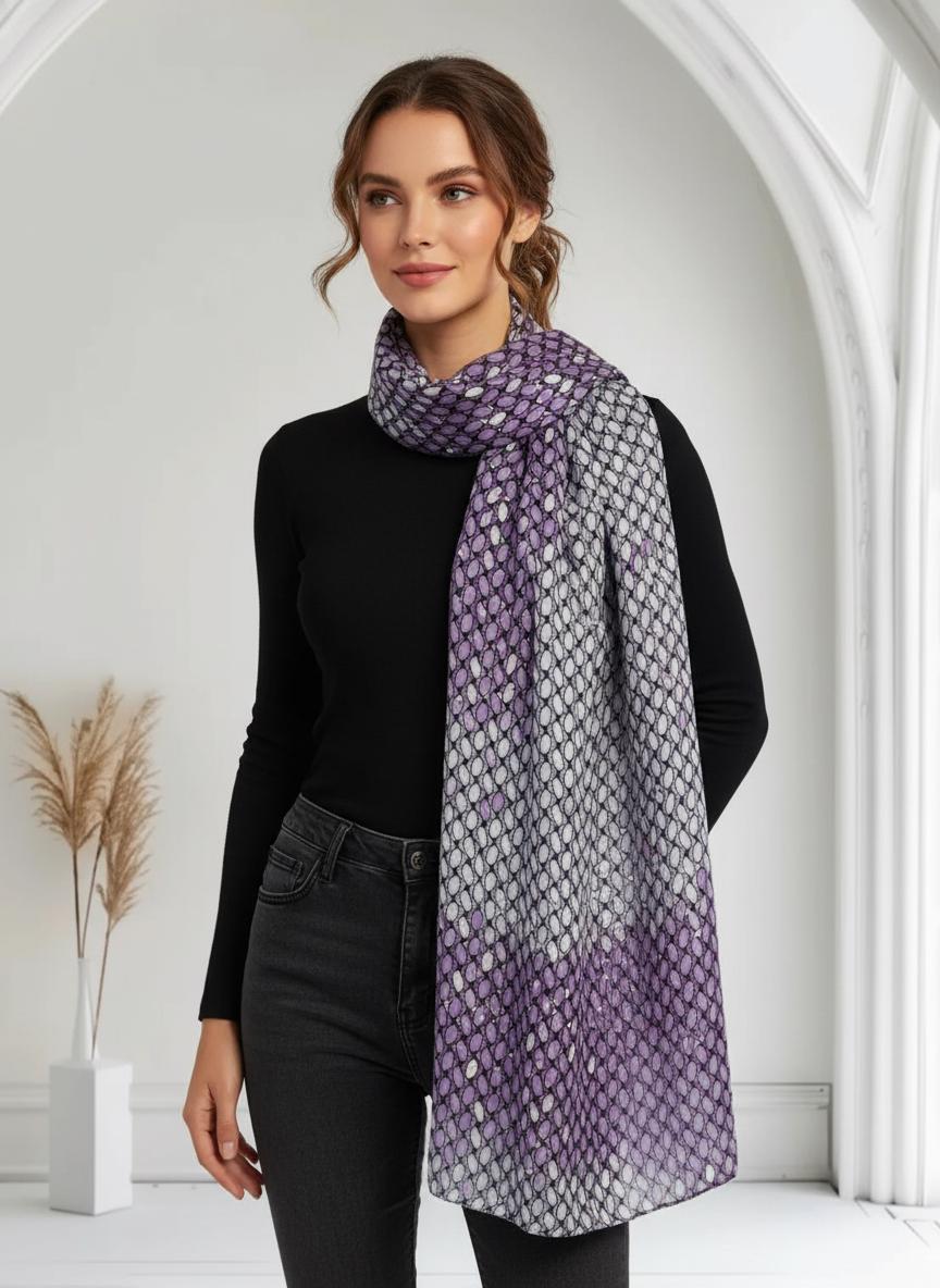 Glitter Raindrop Gradient Print Ladies Celebrity Style Scarves Scarf Wrap Comes with a gift bag