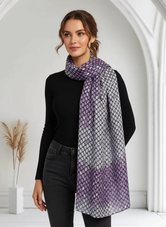 Glitter Raindrop Gradient Print Ladies Celebrity Style Scarves Scarf Wrap Comes with a gift bag
