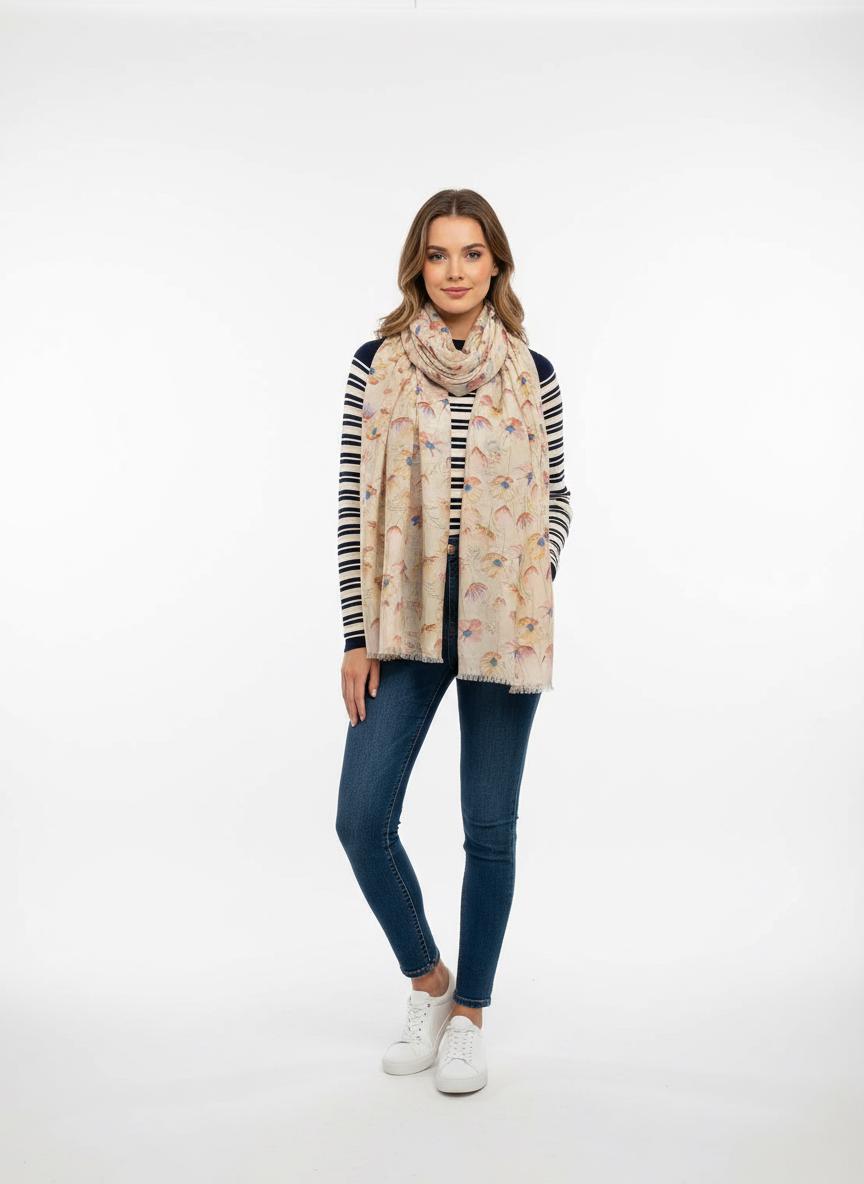 Daisy Print Scarf Comes with a gift bag