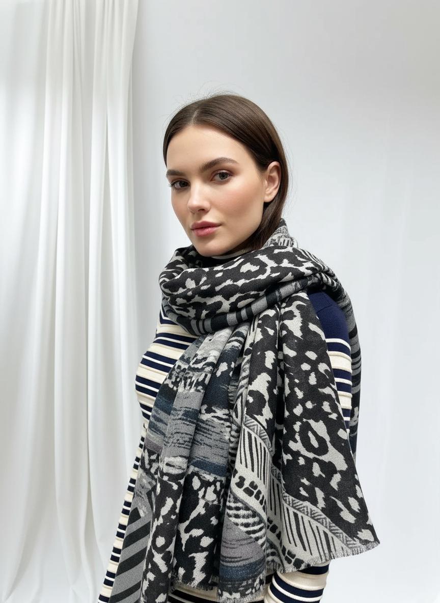 Leopard Print Large High Quality Scarf Comes with a gift bag