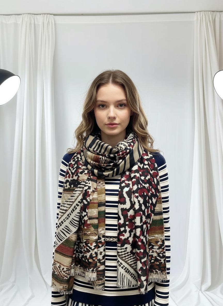 Leopard Print Large High Quality Scarf Comes with a gift bag