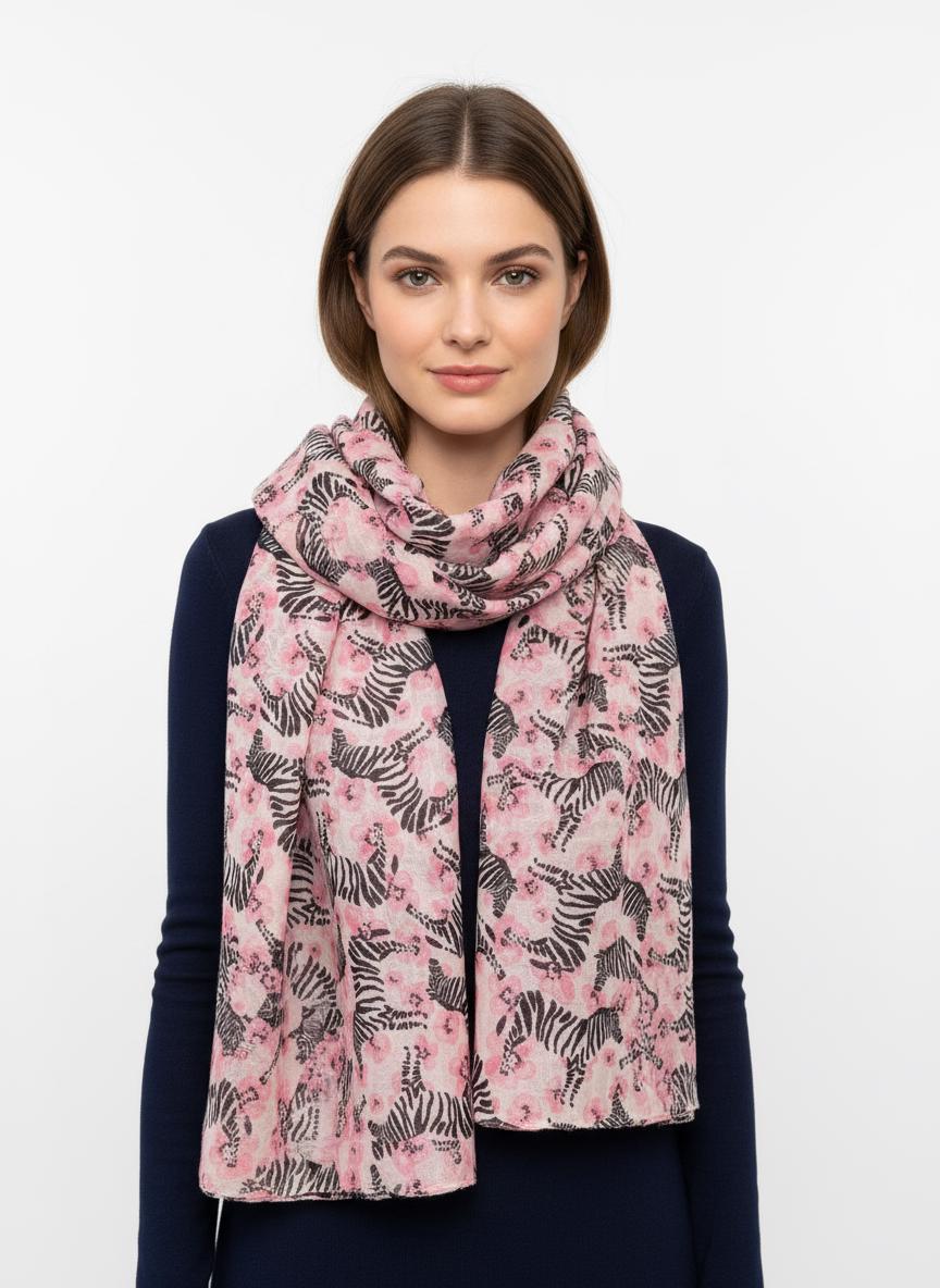 Zebra Print Shawl Wrap Scarf All Seasons Scarves Comes with a gift bag