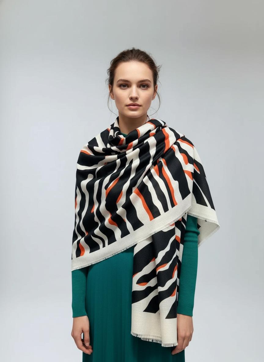 Zebra Print Scarf Shawl For Women Comes with a gift bag