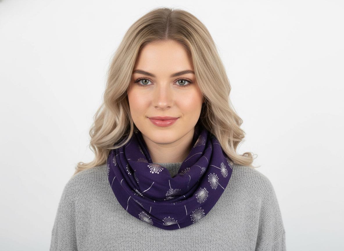 Lightweight Glitter Dandelion Snood Infinity Scarf Comes with a gift bag