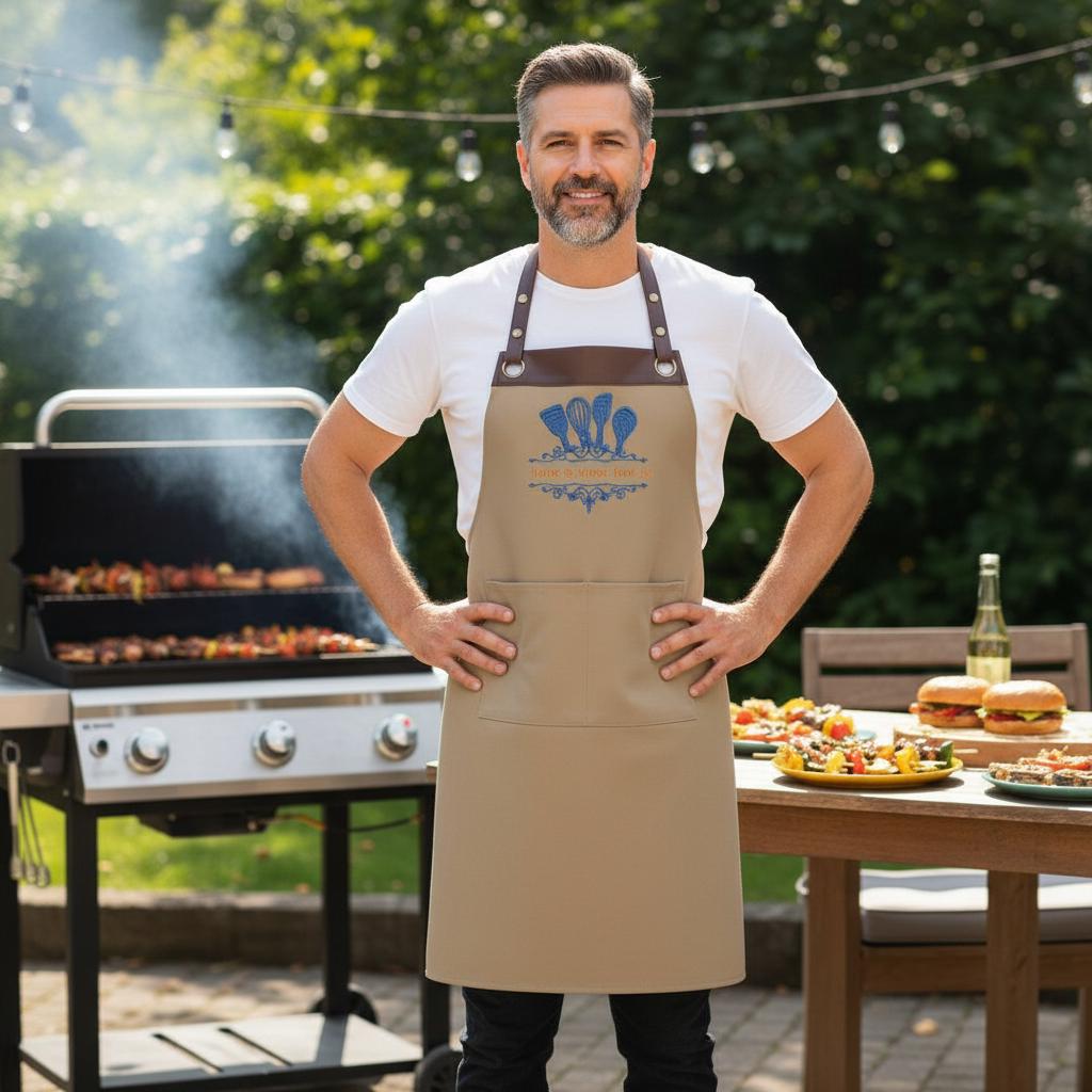 Embroidered Personalized Apron for Cooking Lovers| Personalized Gifts for Birthdays, Christmas| Chef Aprons for Men and Women